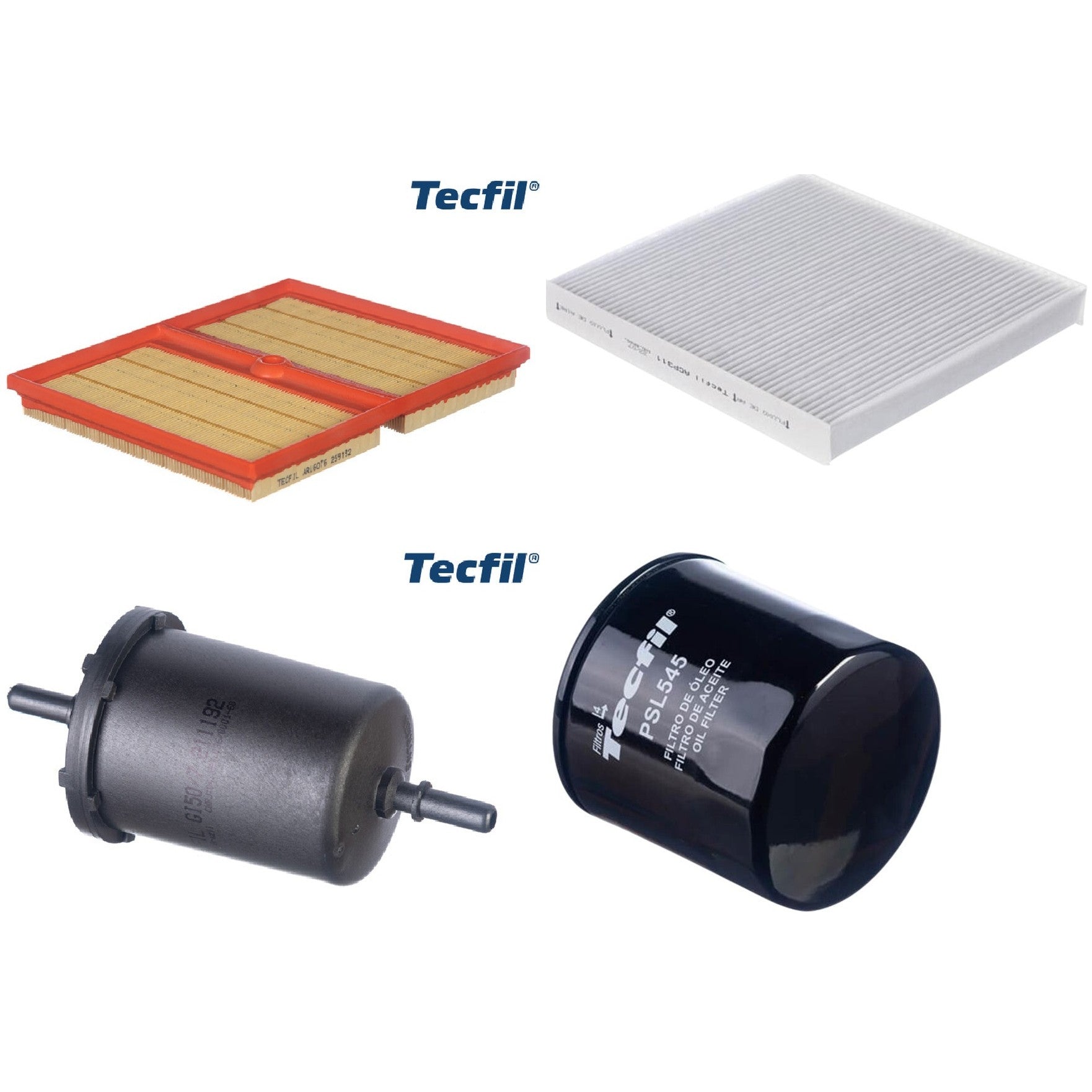 Kit Filtros de Ar do Motor, Óleo, Cabine e Combustível - Tecfil - ACP311 / ARL6076 / GI50/7 / PSL545 - (1)