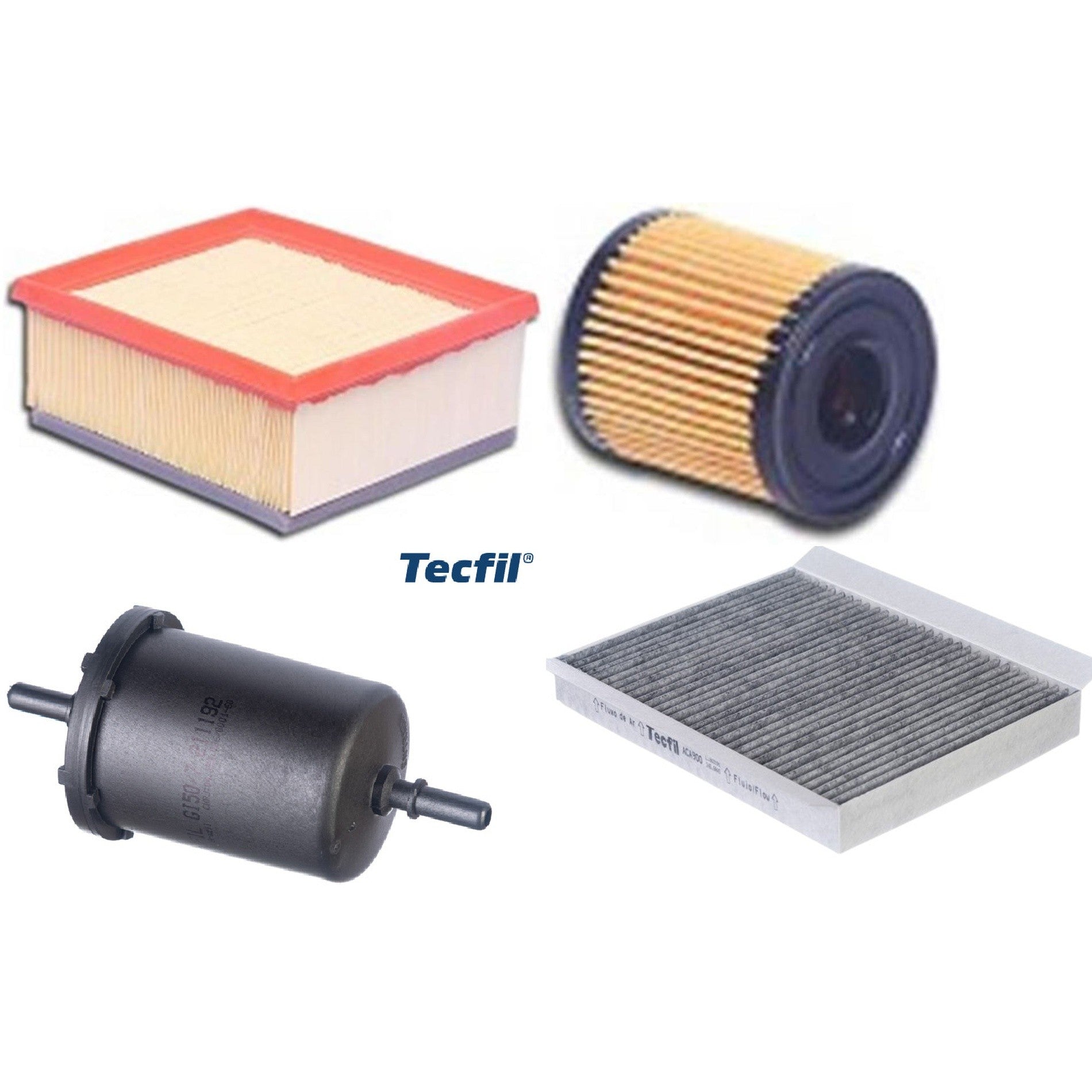 Kit Filtros de Ar do Motor, Óleo, Cabine e Combustível - Tecfil - ACA900 / ARL5050 / GI50/7 / PEL108 - (1)