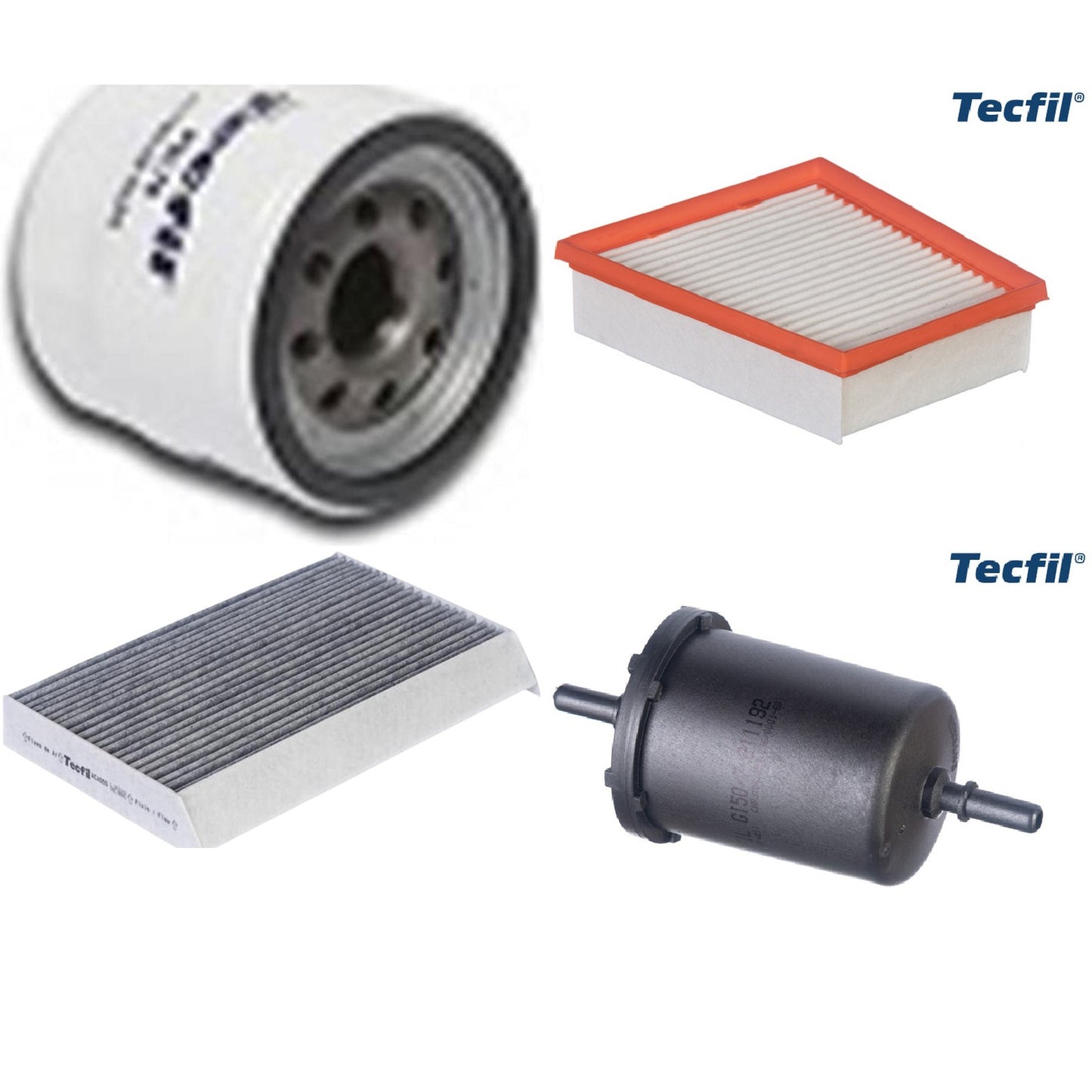 Kit Filtros de Ar do Motor, Óleo, Cabine e Combustível - Tecfil - ACA555 / ARL5143 / GI50/7 / PSL78 - (1)
