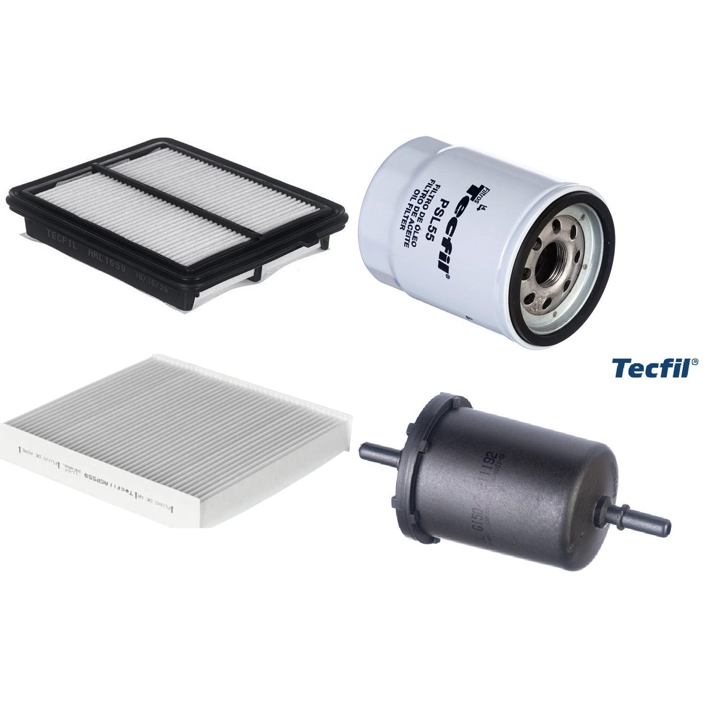 Kit Filtros de Ar do Motor, Óleo, Cabine e Combustível - Tecfil - ACP559 / ARL1659 / GI50/7 / PSL55 - (1)