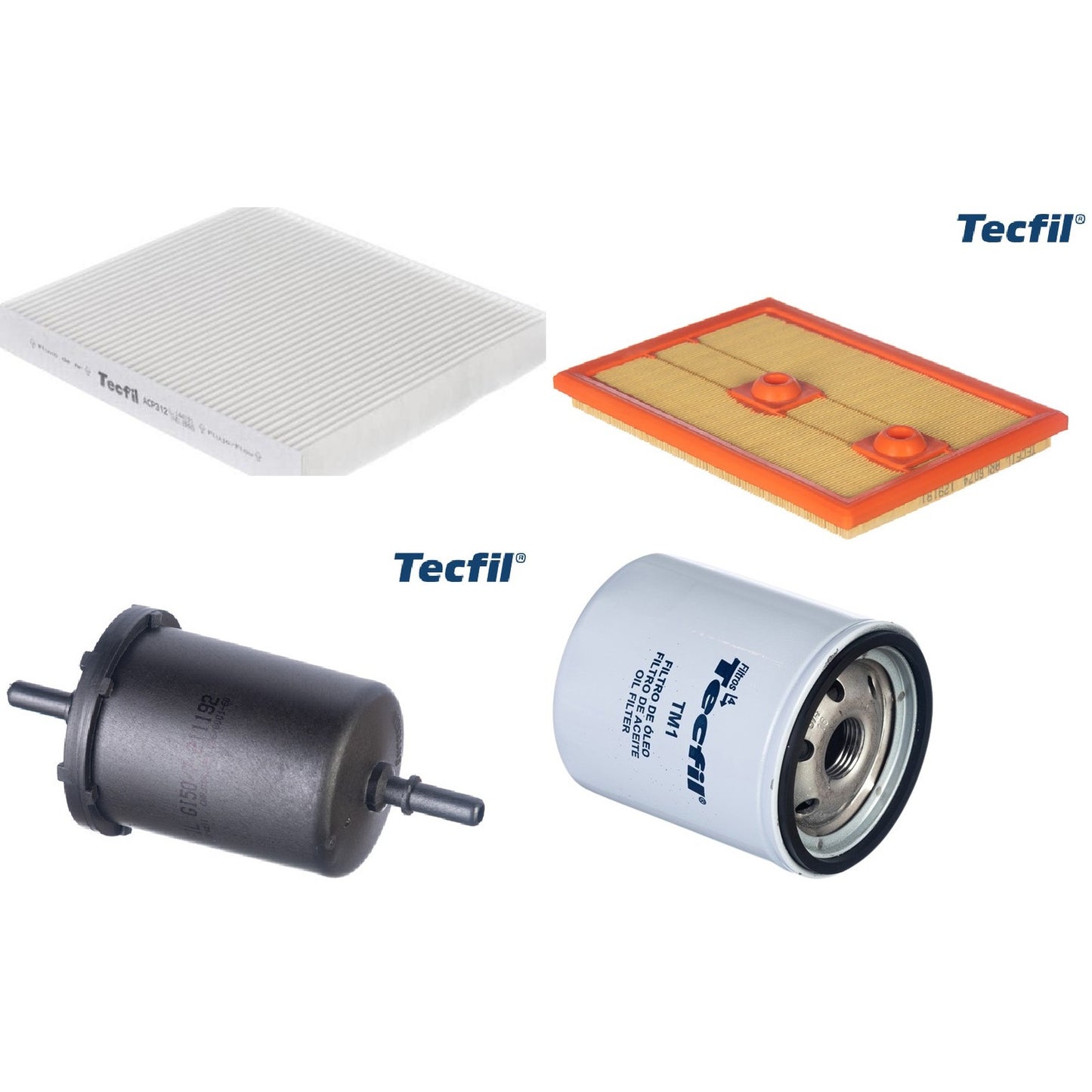 Kit Filtros de Ar do Motor, Óleo, Cabine e Combustível - Tecfil - ACP312 / ARL6074 / GI50/7 / PSL34M-(TM1) - (1)