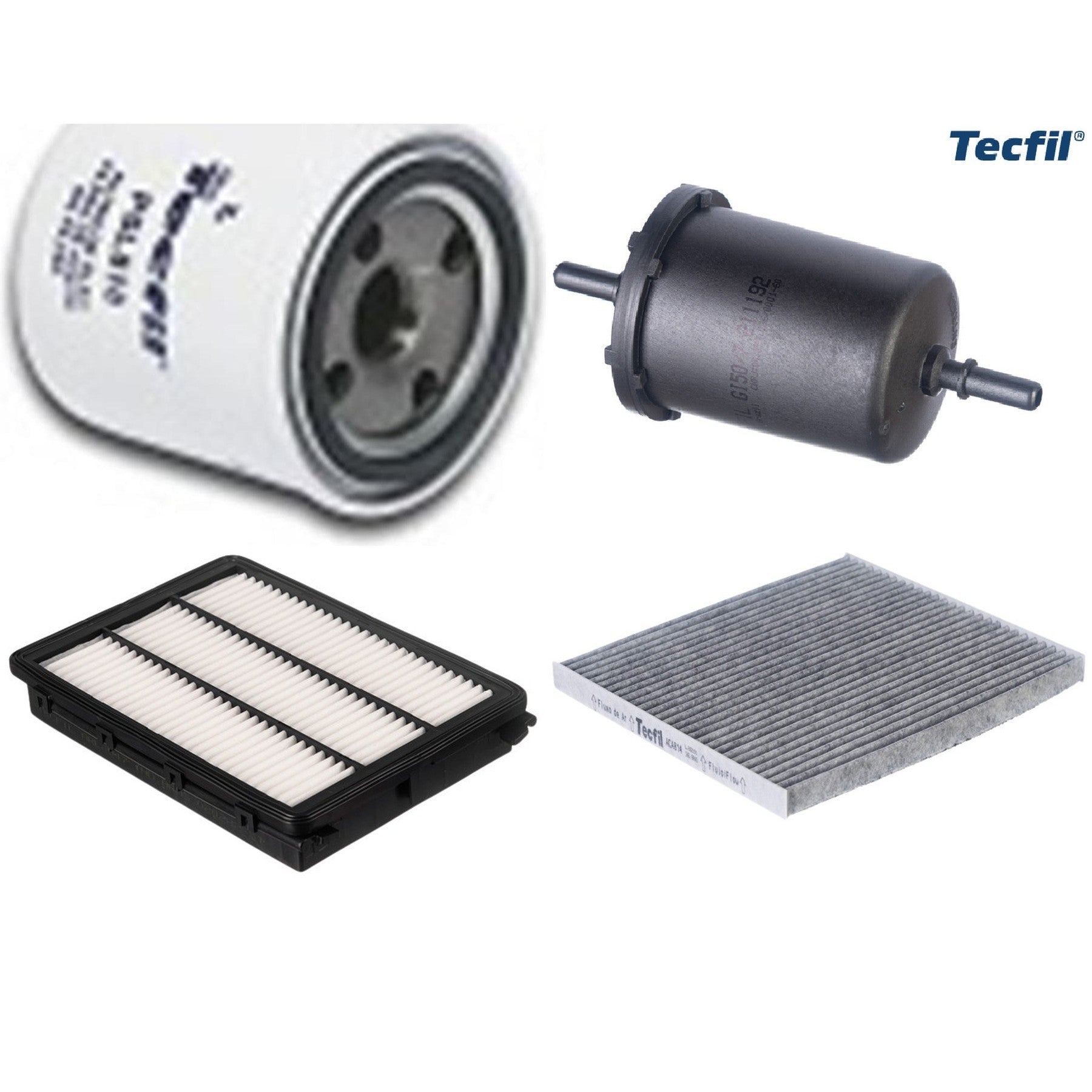 Kit Filtros de Ar do Motor, Óleo, Cabine e Combustível - Tecfil - ACA814 / ARL2347 / GI50/7 / PSL818 - (1)
