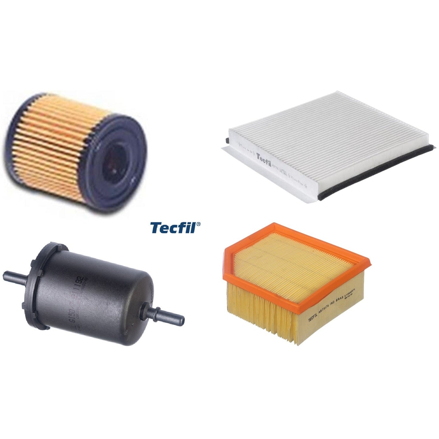 Kit Filtros de Ar do Motor, Óleo, Cabine e Combustível - Tecfil - ACP796 / ART8179 / GI50/7 / PEL108 - (1)