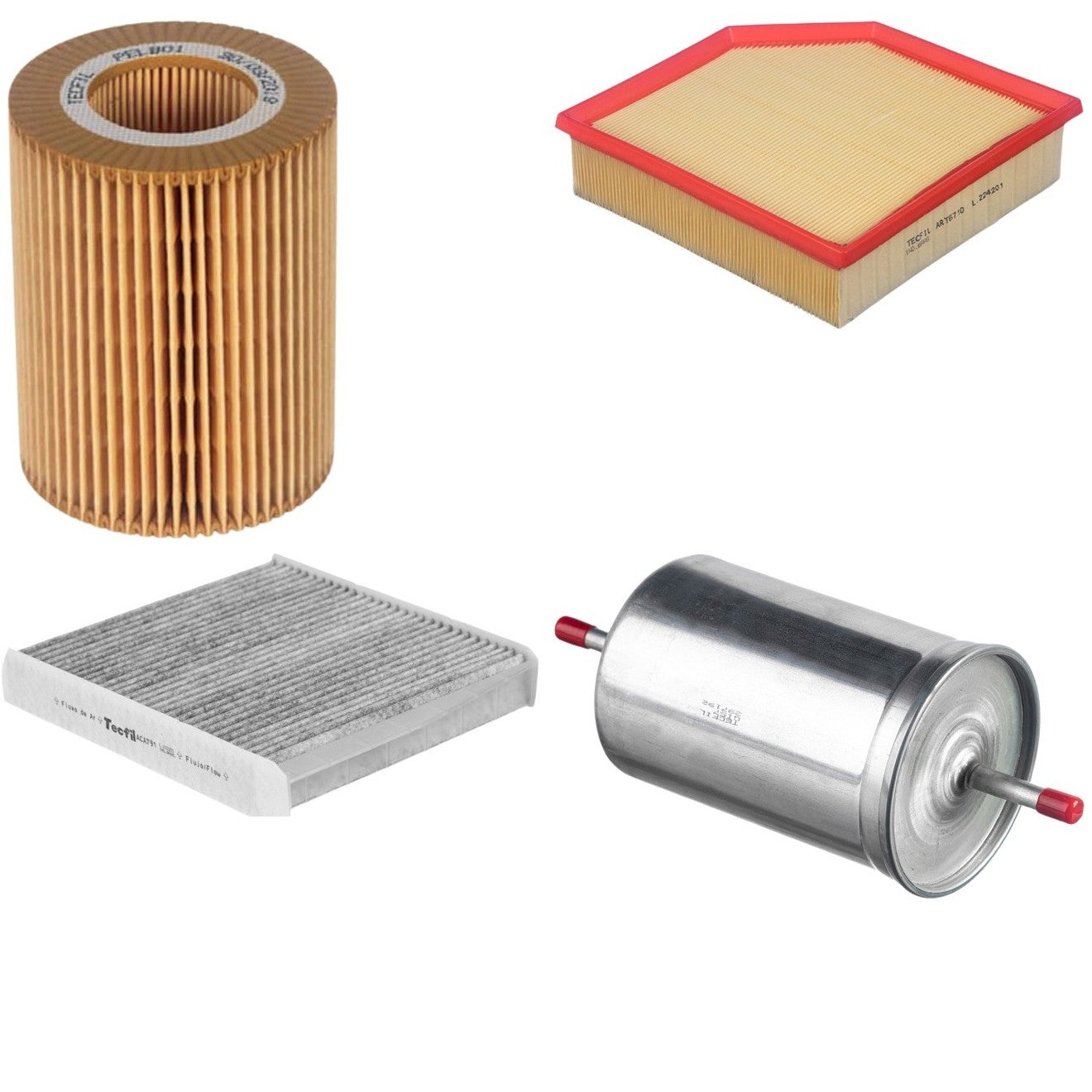 Kit Filtro de Ar, Combustível, Óleo e Ar Condicionado - Tecfil - ACA791 / ART6710 / GI57 / PEL801 - (1)