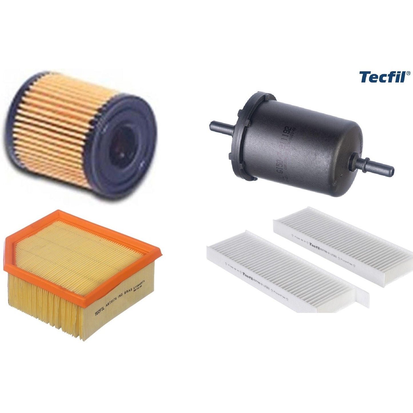 Kit Filtros de Ar do Motor, Óleo, Cabine e Combustível - Tecfil - ACP798/9 / ART8179 / GI50/7 / PEL108 - (1)