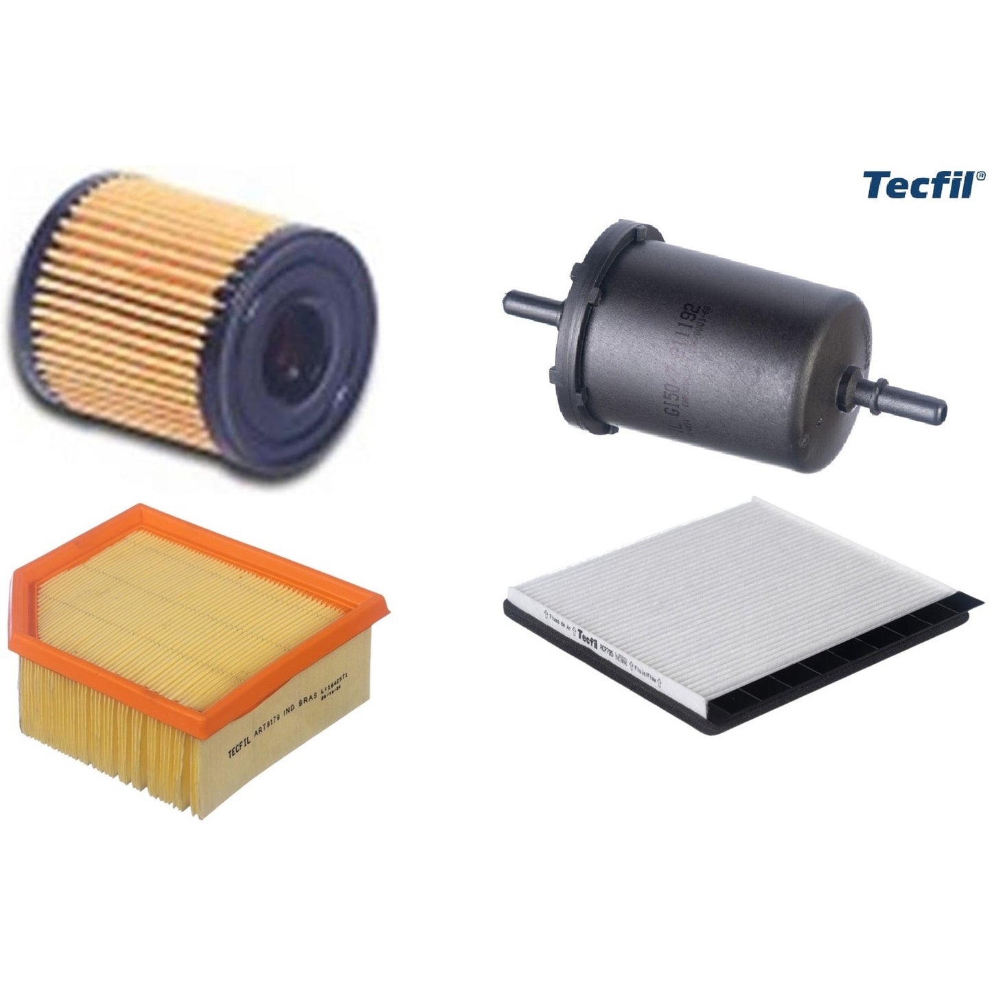 Kit Filtros de Ar do Motor, Óleo, Cabine e Combustível - Tecfil - ACP795 / ART8179 / GI50/7 / PEL108 - (1)