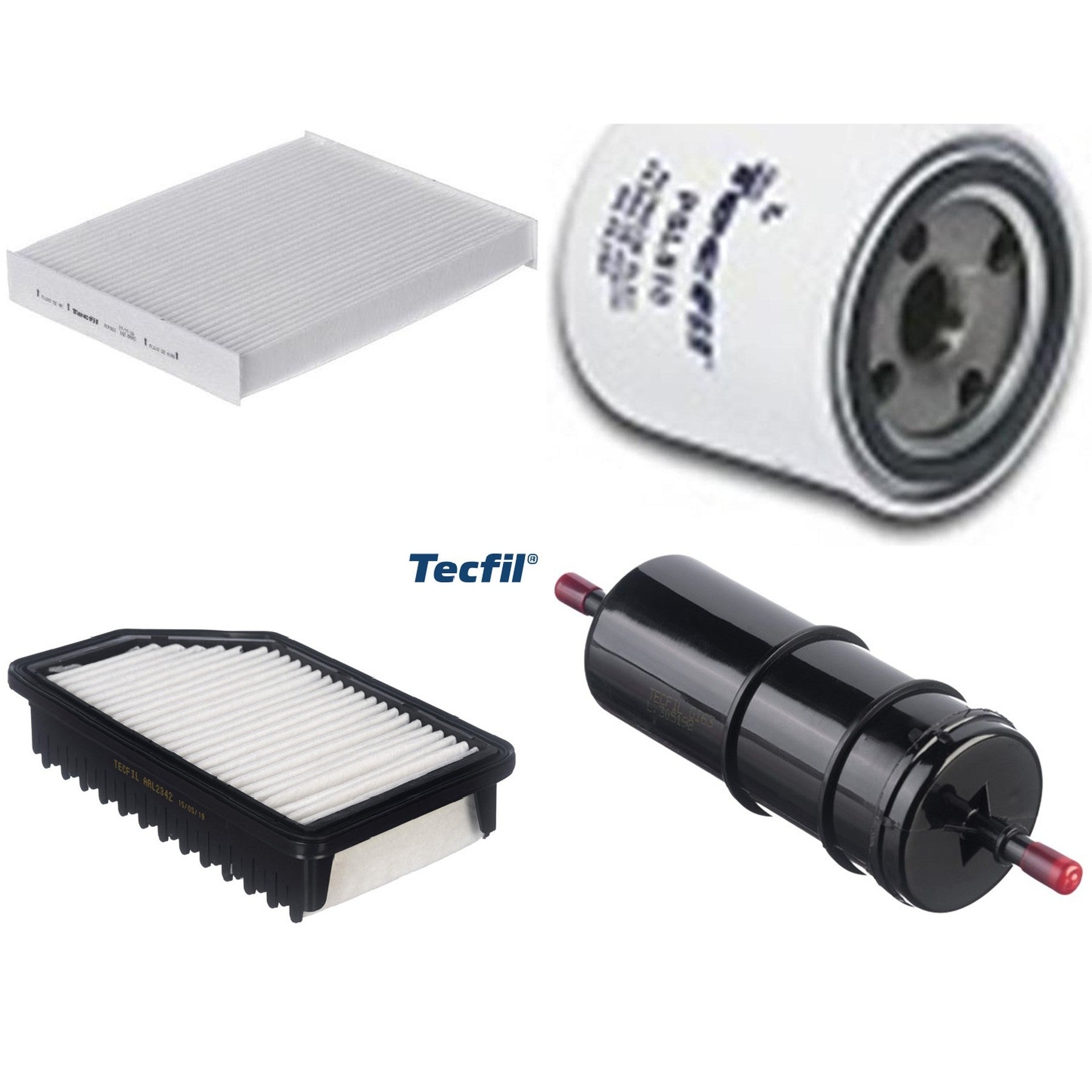 Kit Filtros de Ar do Motor, Óleo, Cabine e Combustível - Tecfil - ACP802 / ARL2342 / GI63 / PSL818 - (1)