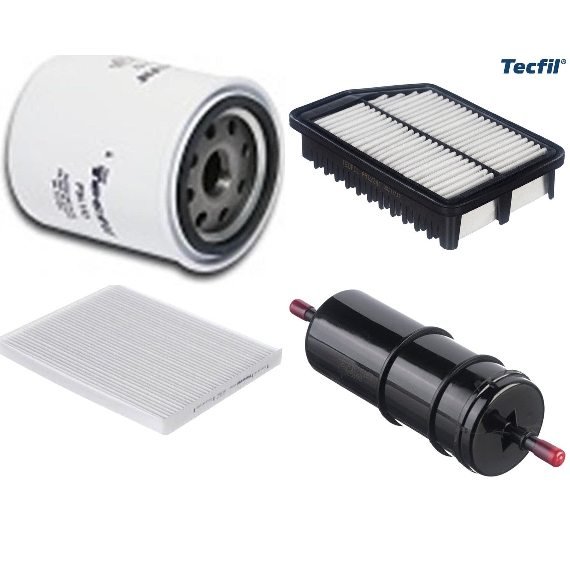 Kit Filtros de Ar do Motor, Óleo, Cabine e Combustível - Tecfil - ACP982 / ARL2341 / GI63 / PSL152 - (1)