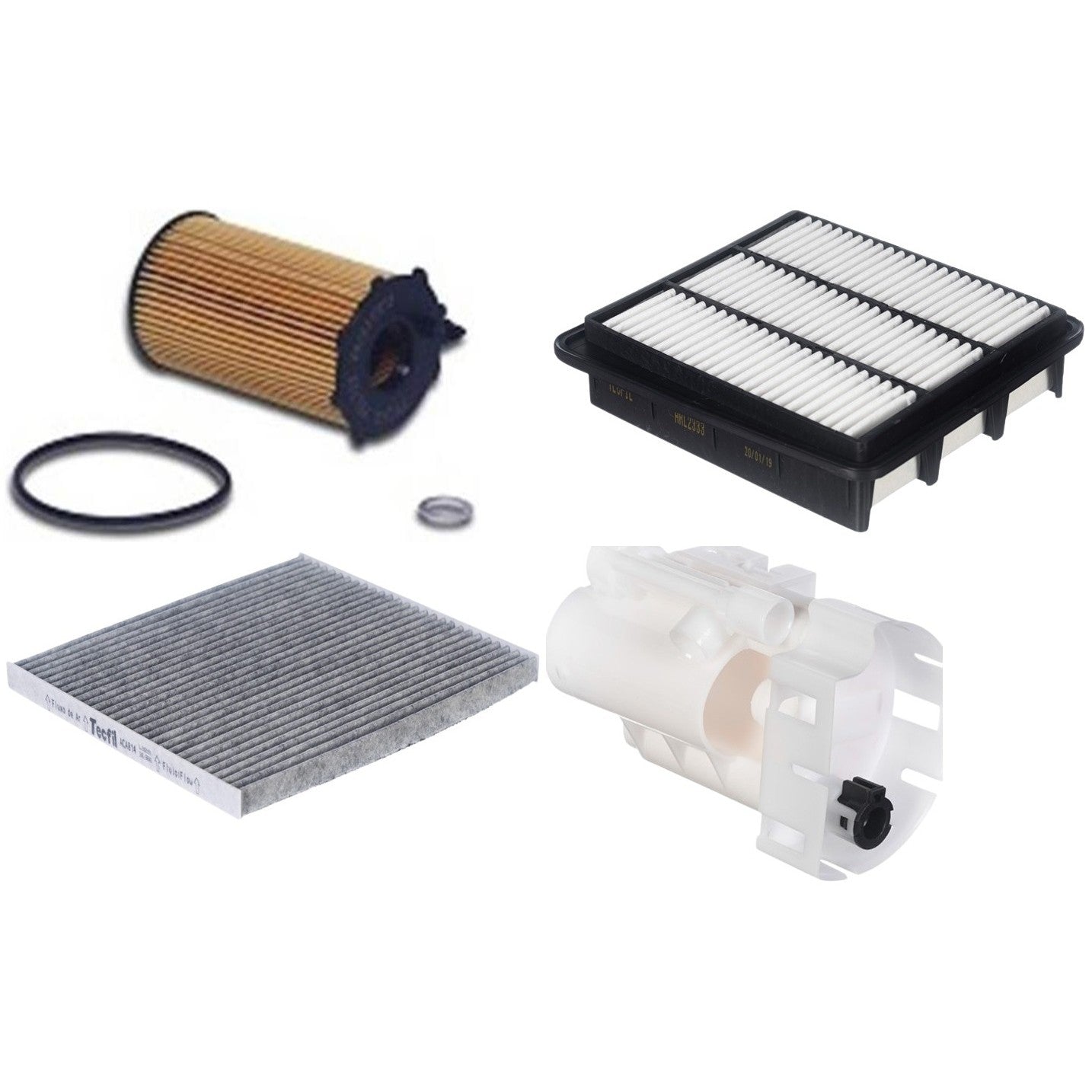 Kit Filtro de Ar, Combustível, Óleo e Ar Condicionado - Tecfil - ACA814 / ARL2333 / FBT2363 / PEL722 - (1)