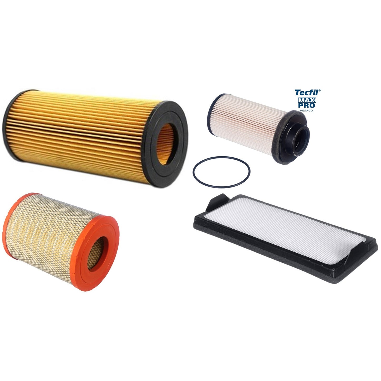 Kit Filtros de Ar do Motor, Óleo, Cabine e Combustível - Tecfil - ACP969/1 / AP9496/1 / PEC3021 / PEL2004 - (1)