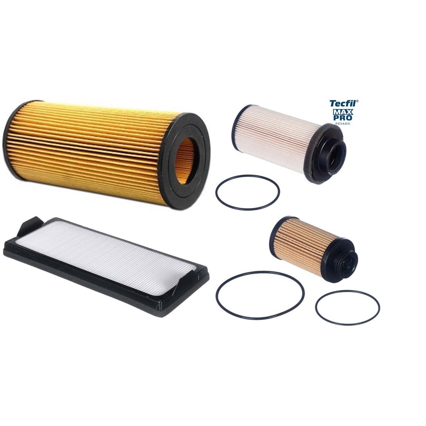 Kit Filtros de Ar do Motor, Óleo, Cabine e Combustível - Tecfil - ACP969/1 / PEA179/1 / PEC3021 / PEL2004 - (1)