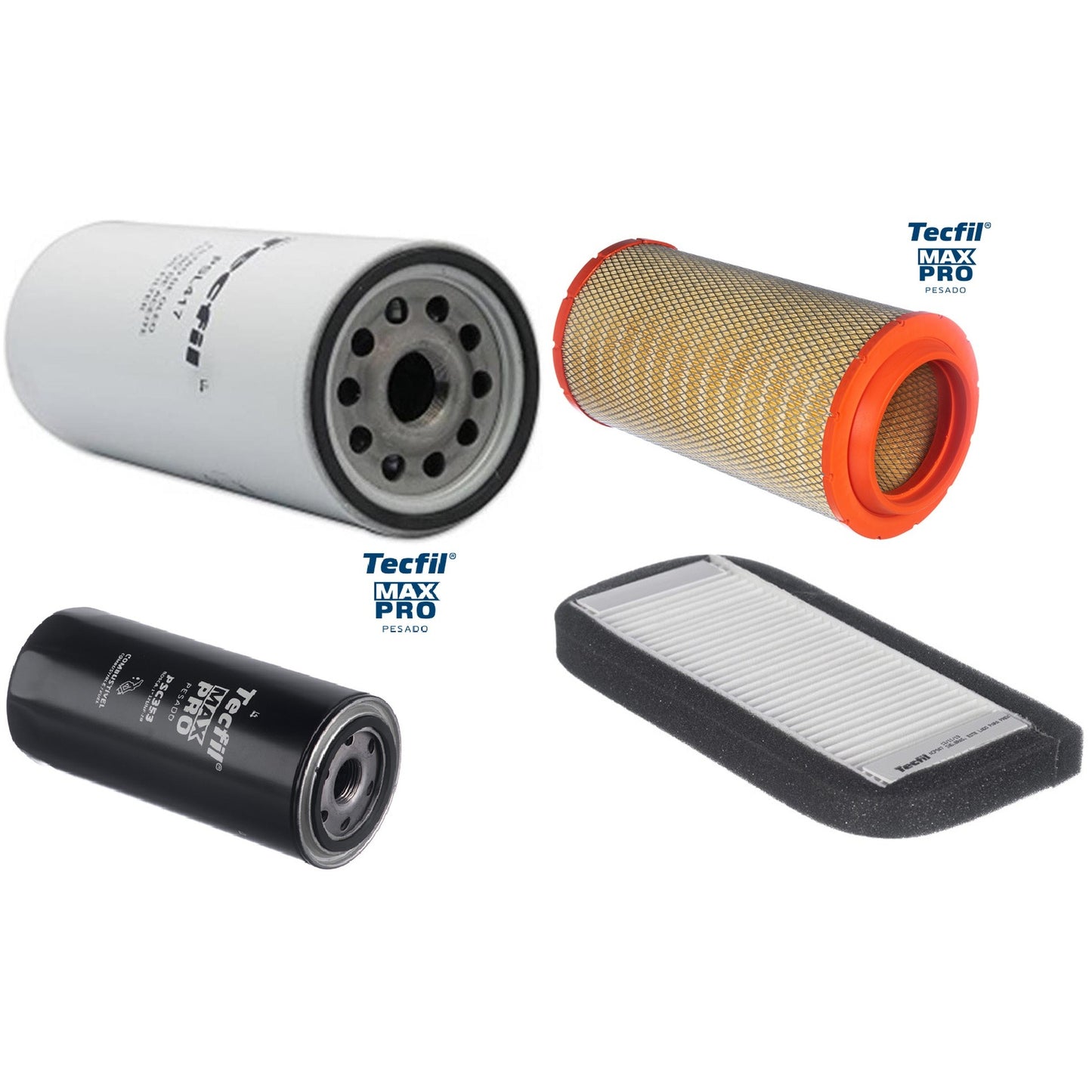 Kit Filtros de Ar do Motor, Óleo, Cabine e Combustível - Tecfil - ACP947 / ARS9840 / PSC353 / PSL417 - (1)