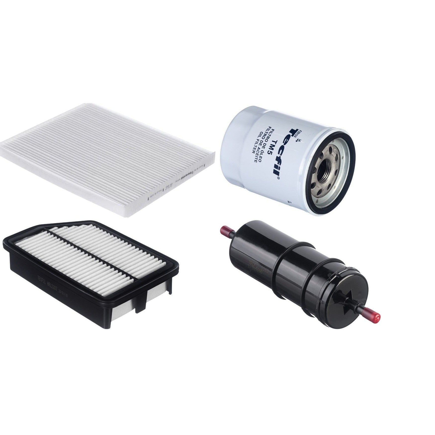 Kit Filtros de Ar do Motor, Óleo, Cabine e Combustível - Tecfil - ACP982 / ARL2337 / GI63 / PSL55M-(TM5) - (1)