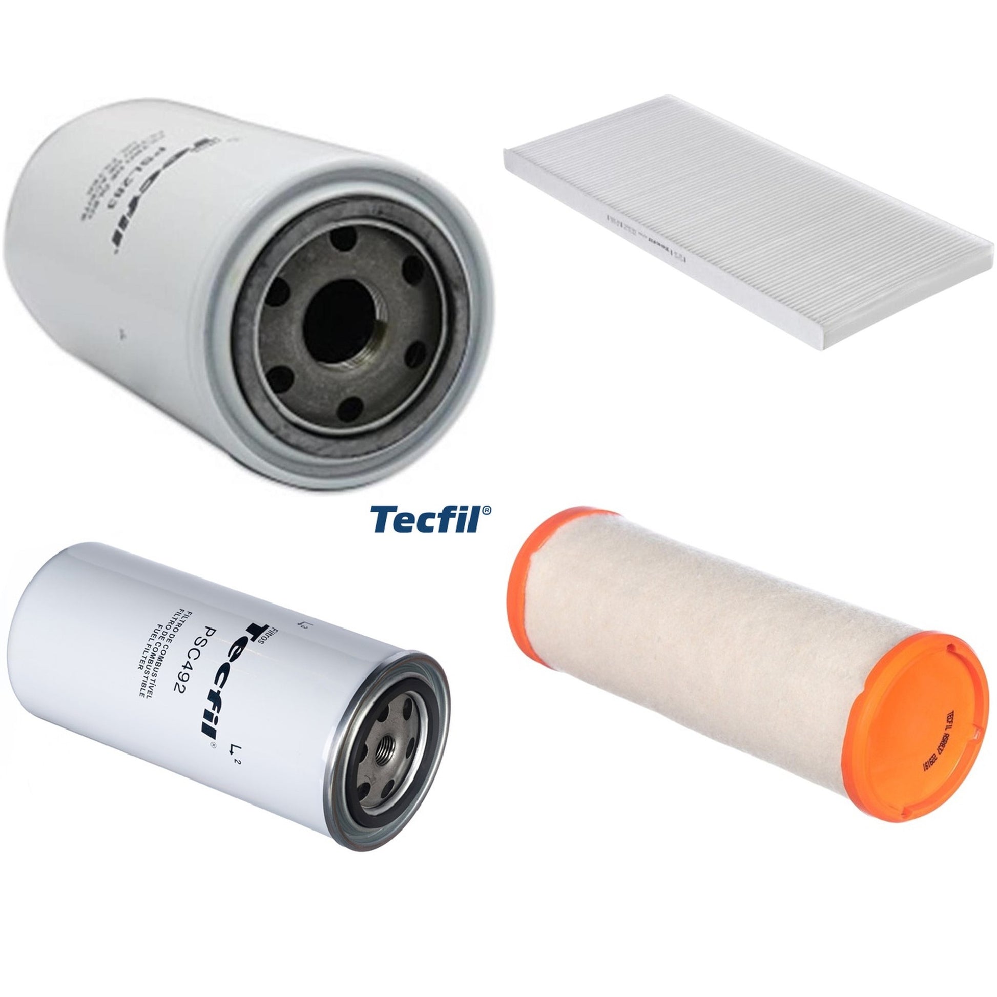 Kit Filtros de Ar do Motor, Óleo, Cabine e Combustível - Tecfil - ACP966 / ASR837 / PSC492 / PSL283 - (1)