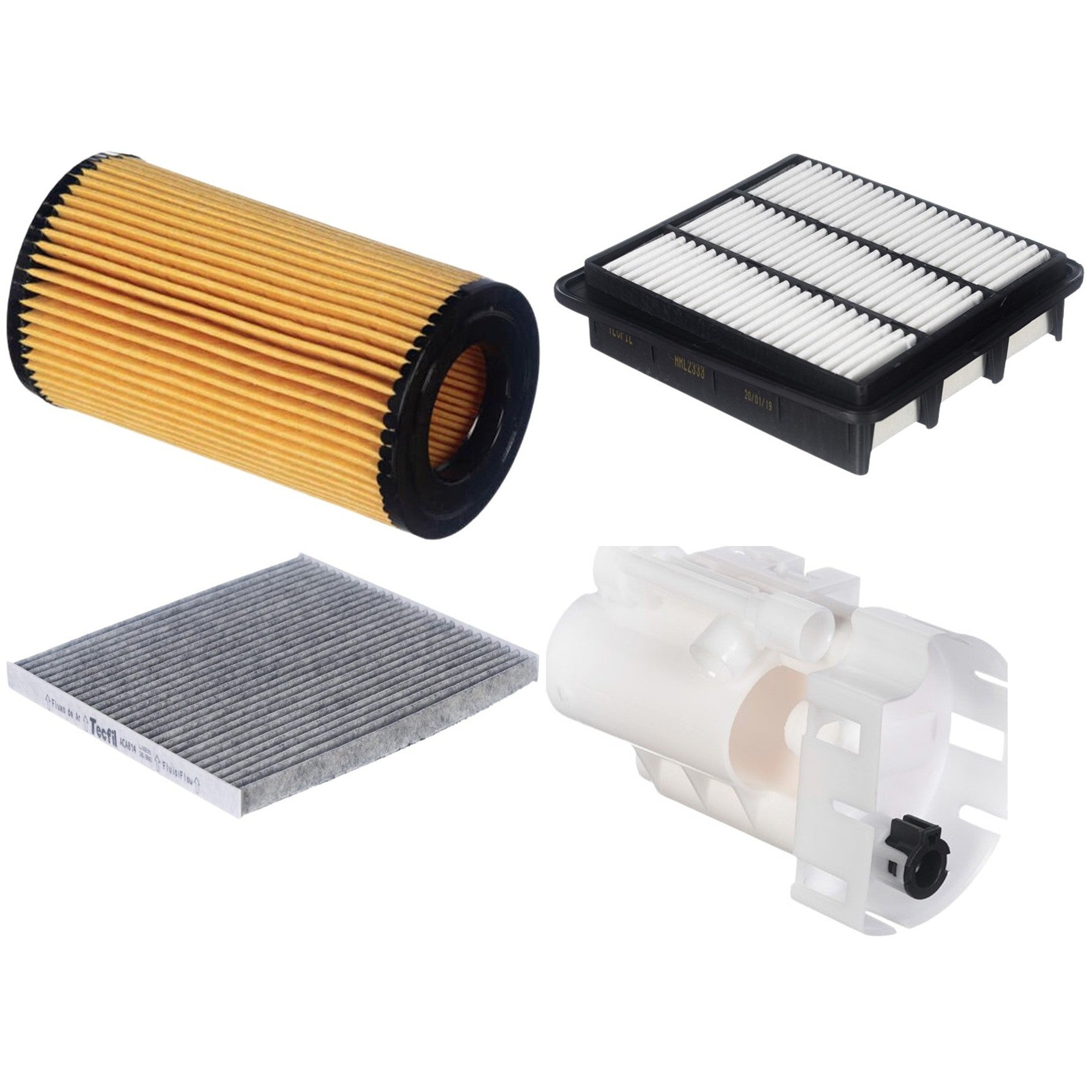 Kit Filtro de Ar, Combustível, Óleo e Ar Condicionado - Tecfil - ACA814 / ARL2333 / FBT2363 / PEL114 - (1)