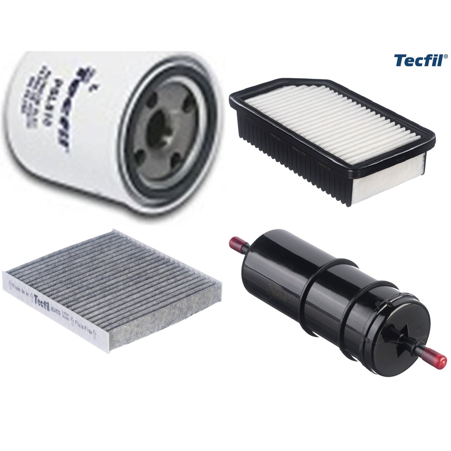 Kit Filtros de Ar do Motor, Óleo, Cabine e Combustível - Tecfil - ACA976 / ARL4148 / GI63 / PSL818 - (1)
