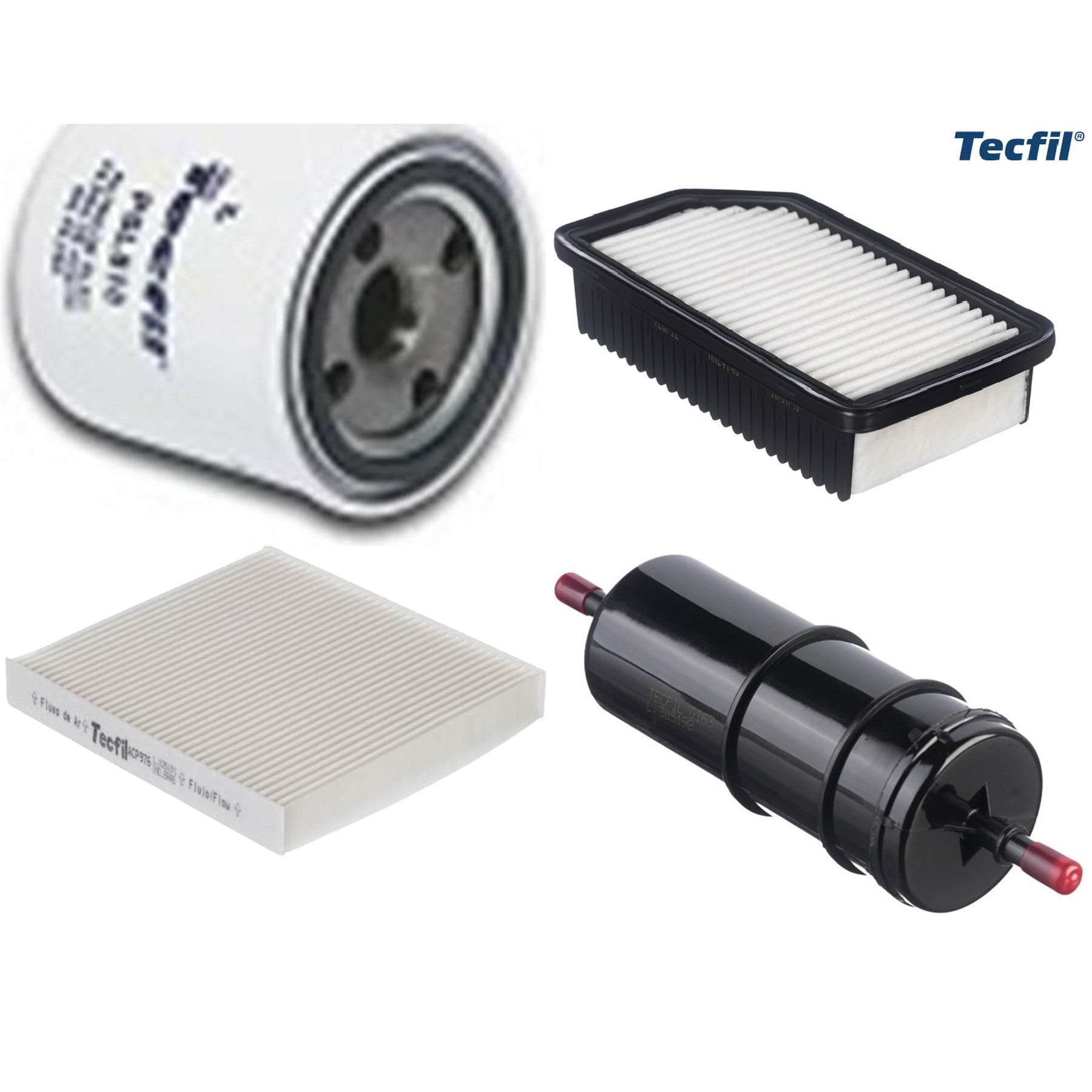 Kit Filtros de Ar do Motor, Óleo, Cabine e Combustível - Tecfil - ACP976 / ARL4148 / GI63 / PSL818 - (1)