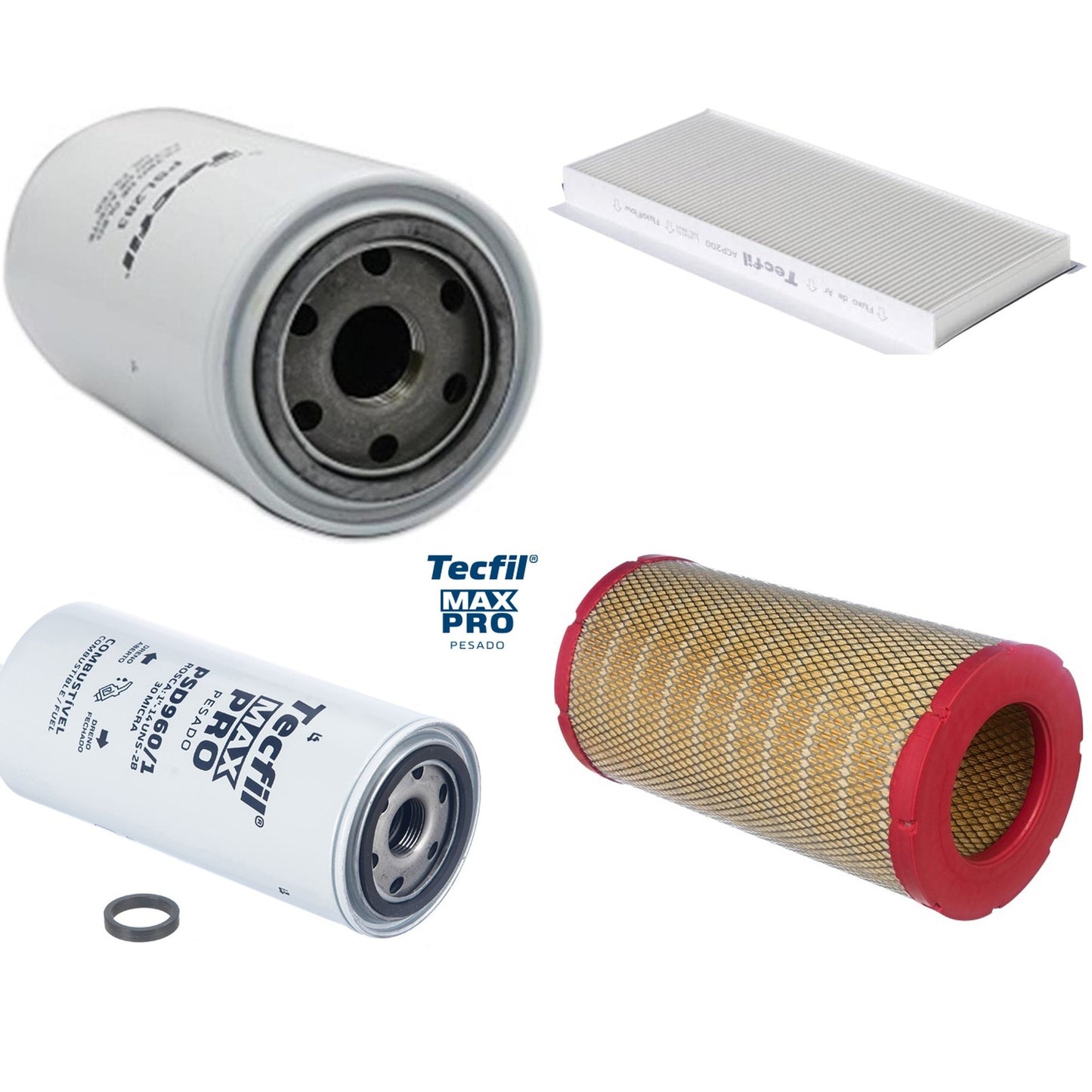 Kit Filtros de Ar do Motor, Óleo, Cabine e Combustível - Tecfil - ACP200 / ARS5376 / PSD960/1 / PSL283 - (1)