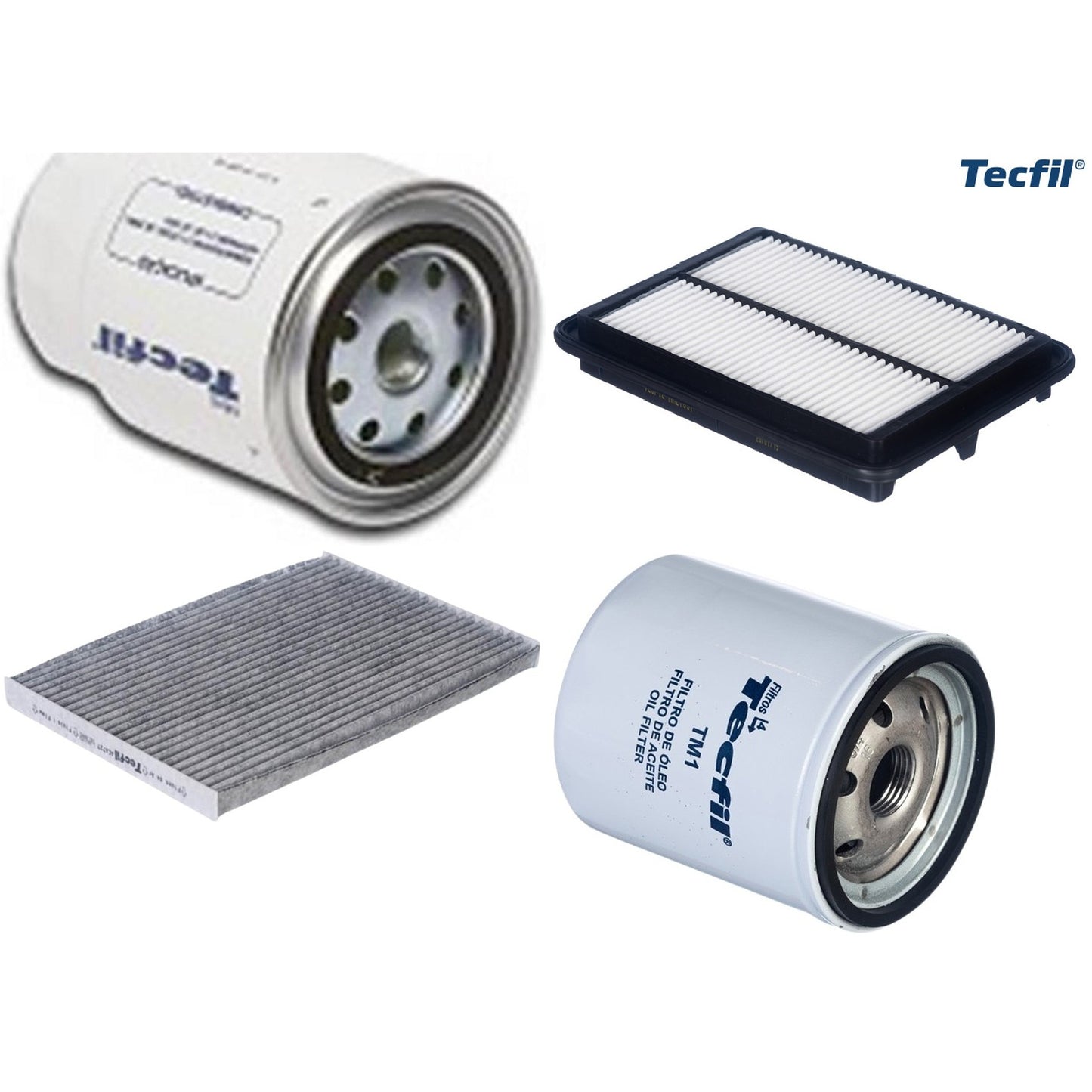 Kit Filtros de Ar do Motor, Óleo, Cabine e Combustível - Tecfil - ACA727 / ARL1657 / PSC993 / PSL34M-(TM1) - (1)