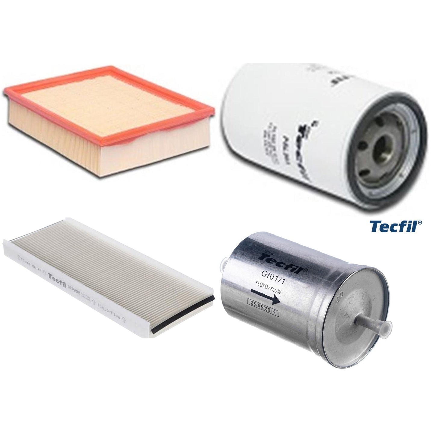Kit Filtros de Ar do Motor, Óleo, Cabine e Combustível - Tecfil - ACP298 / ARL8837 / GI01/1 / PSL564 - (1)