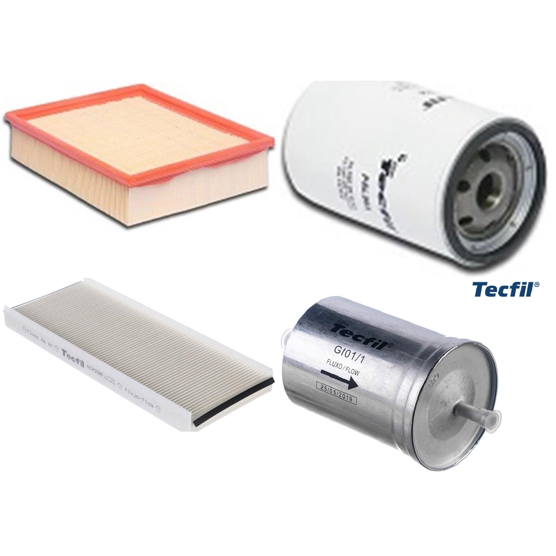 Kit Filtros de Ar do Motor, Óleo, Cabine e Combustível - Tecfil - ACP298 / ARL8837 / GI01/1 / PSL564 - (1)