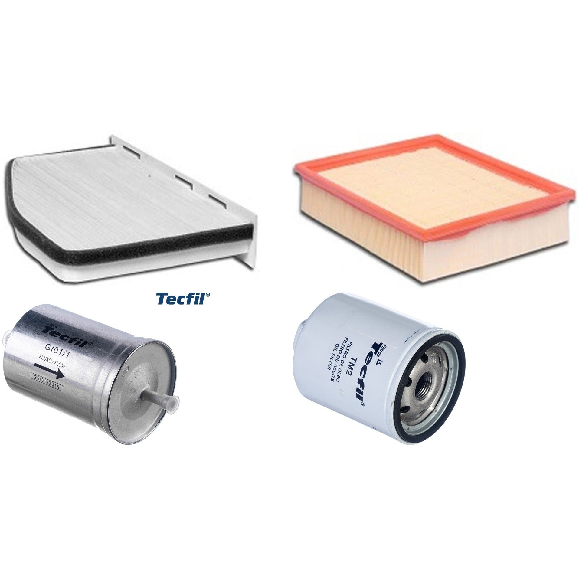 Kit Filtros de Ar do Motor, Óleo, Cabine e Combustível - Tecfil - ACP309 / ARL8837 / GI01/1 / PSL34MP-(TM2) - (1)