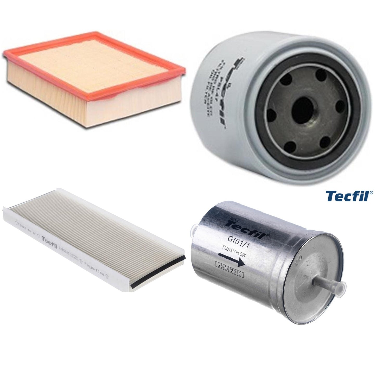 Kit Filtros de Ar do Motor, Óleo, Cabine e Combustível - Tecfil - ACP298 / ARL8837 / GI01/1 / PSL47 - (1)