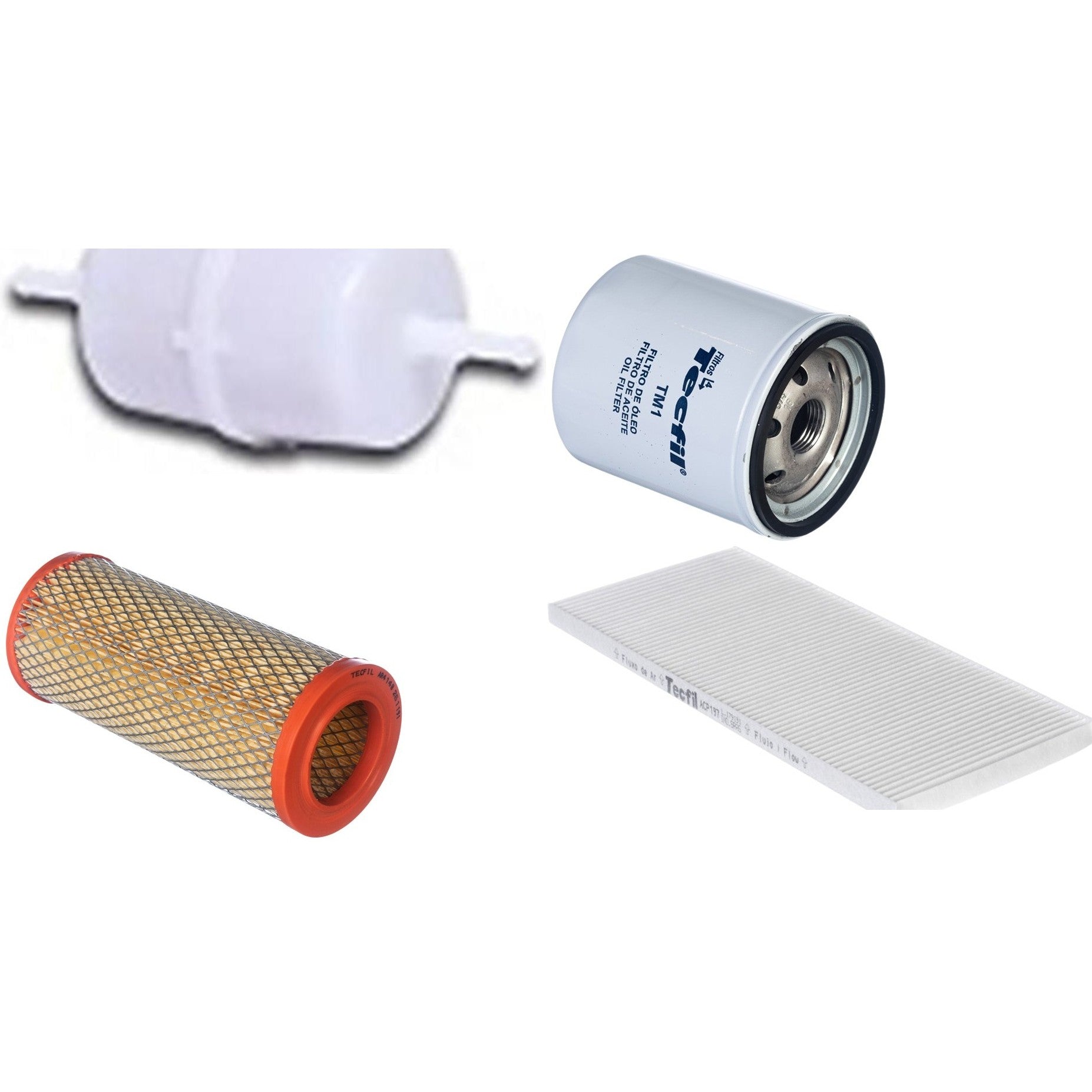 Kit Filtros de Ar do Motor, Óleo, Cabine e Combustível - Tecfil - ACP197 / AG68 / AR4148 / PSL34M-(TM1) - (1)