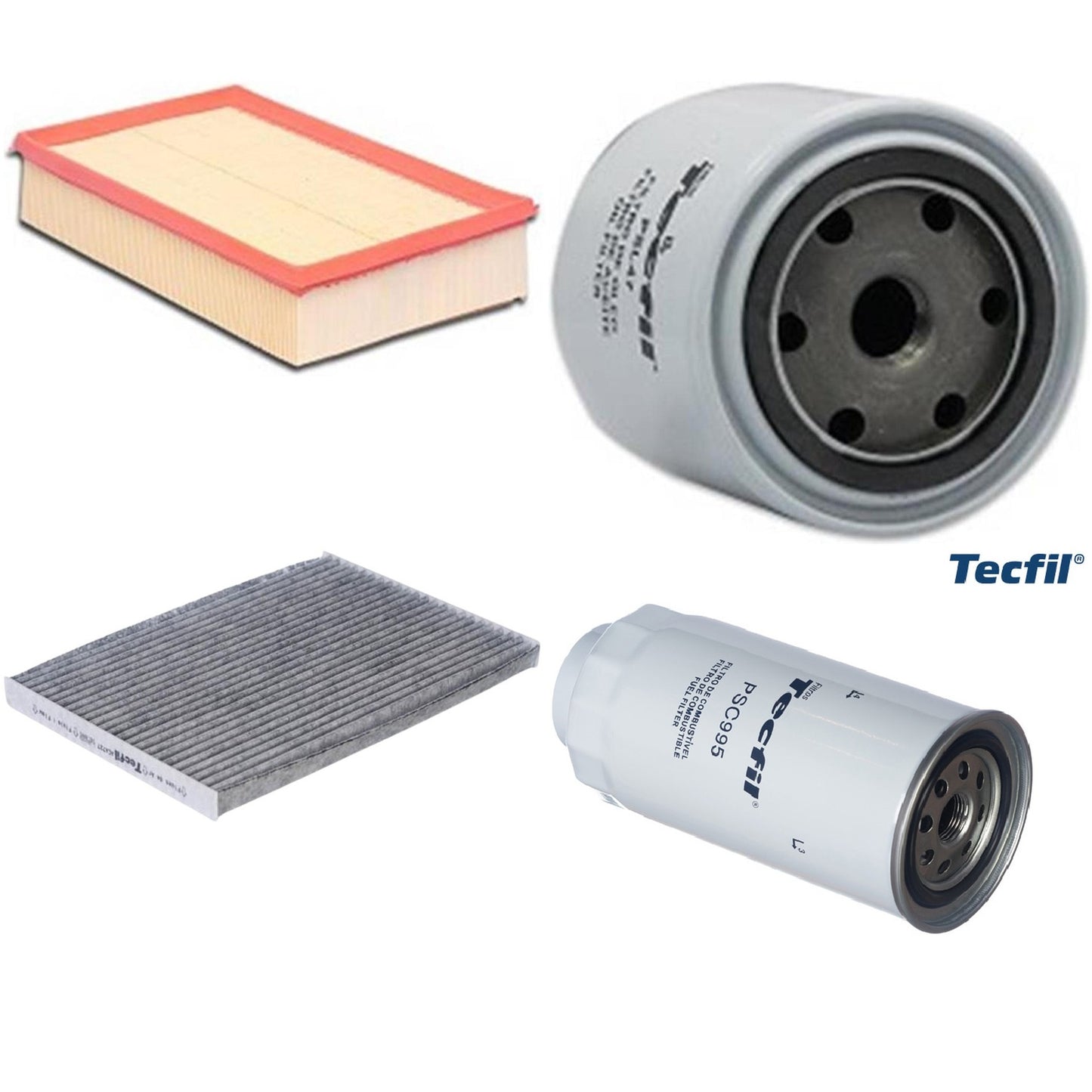 Kit Filtros de Ar do Motor, Óleo, Cabine e Combustível - Tecfil - ACA727 / ARL9600 / PSC995 / PSL47 - (1)