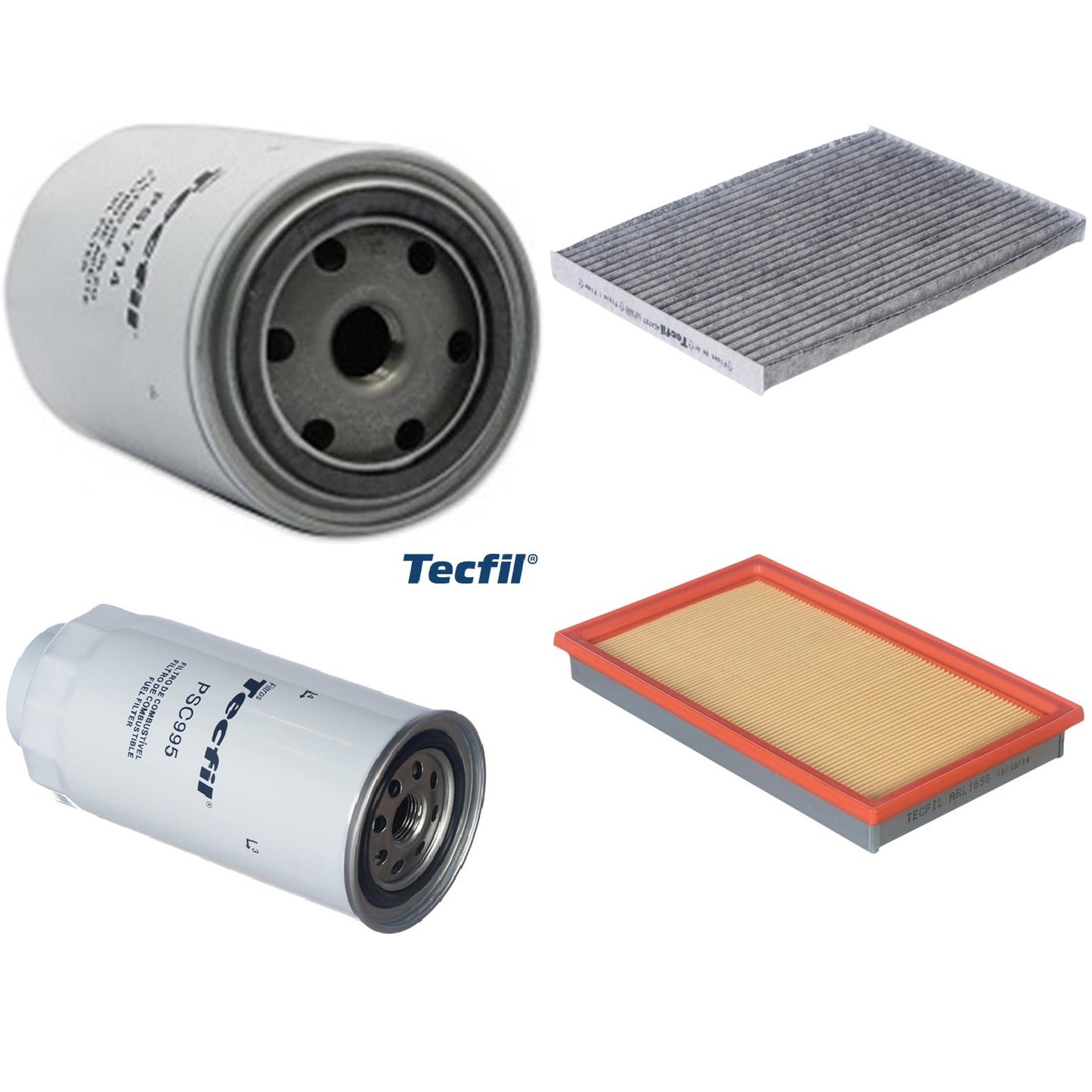 Kit Filtros de Ar do Motor, Óleo, Cabine e Combustível - Tecfil - ACA727 / ARL1656 / PSC995 / PSL714 - (1)