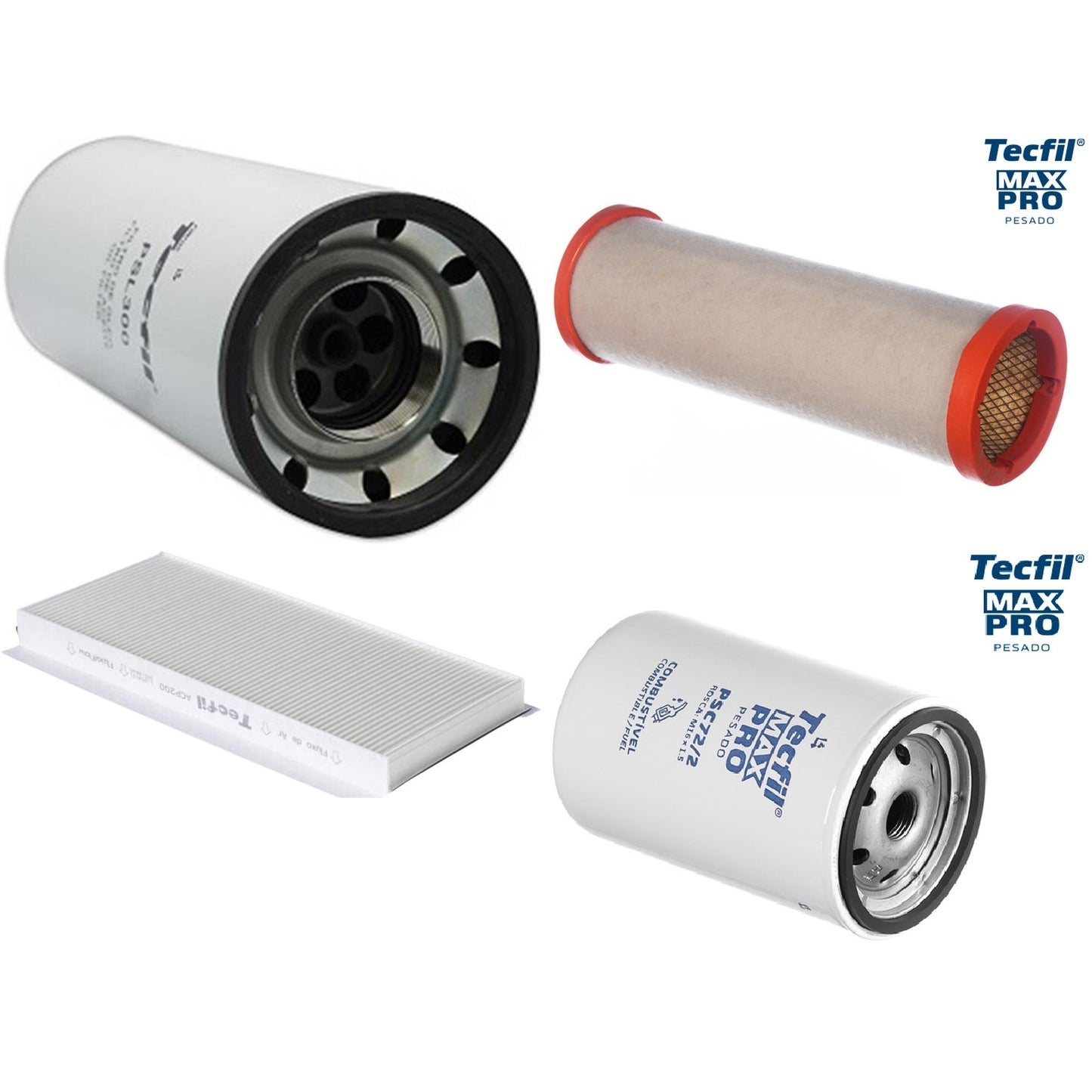 Kit Filtros de Ar do Motor, Óleo, Cabine e Combustível - Tecfil - ACP200 / ASR839 / PSC72/2 / PSL300 - (1)