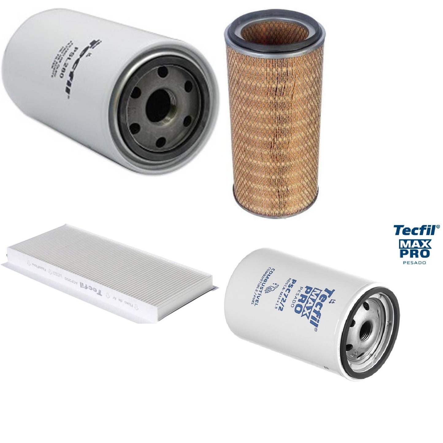 Kit Filtros de Ar do Motor, Óleo, Cabine e Combustível - Tecfil - ACP200 / AP5460 / PSC72/2 / PSL280 - (1)