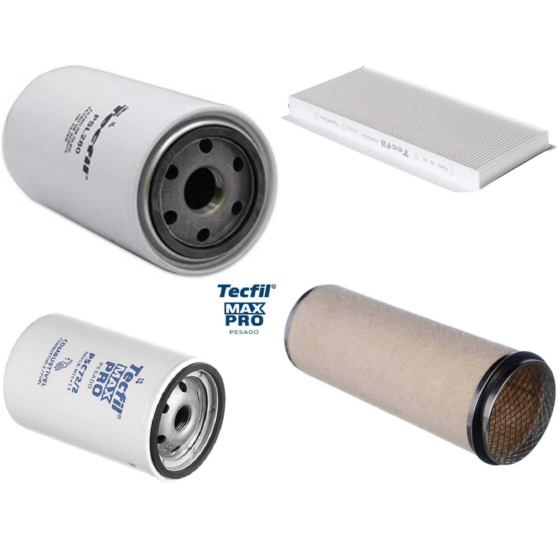 Kit Filtros de Ar do Motor, Óleo, Cabine e Combustível - Tecfil - ACP200 / AS835 / PSC72/2 / PSL280 - (1)