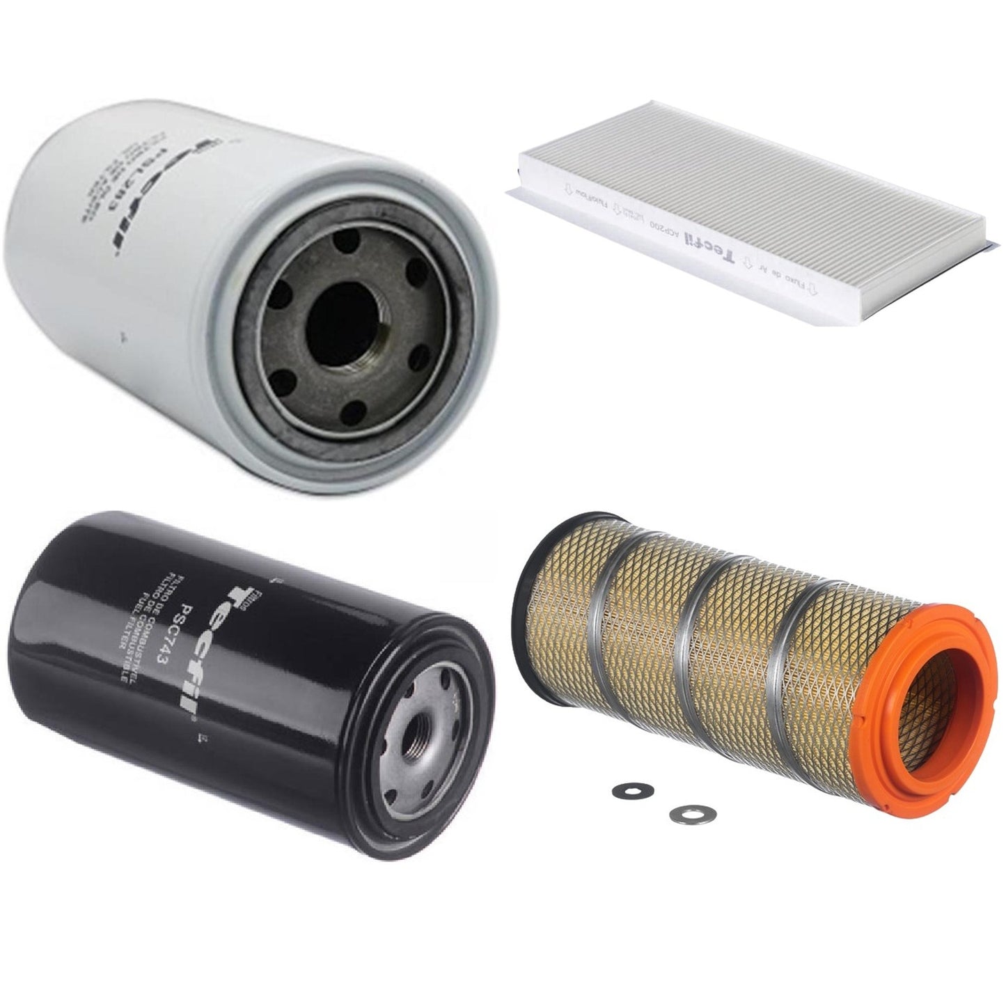 Kit Filtros de Ar do Motor, Óleo, Cabine e Combustível - Tecfil - ACP200 / ARS7998 / PSC743 / PSL283 - (1)