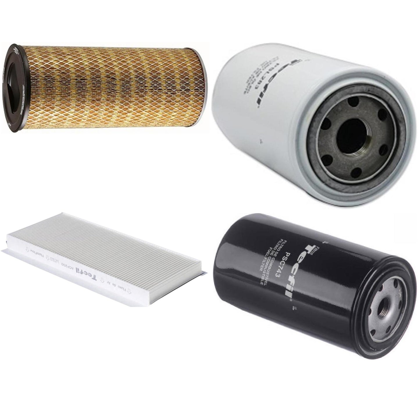 Kit Filtros de Ar do Motor, Óleo, Cabine e Combustível - Tecfil - ACP200 / AP7998 / PSC743 / PSL283 - (1)