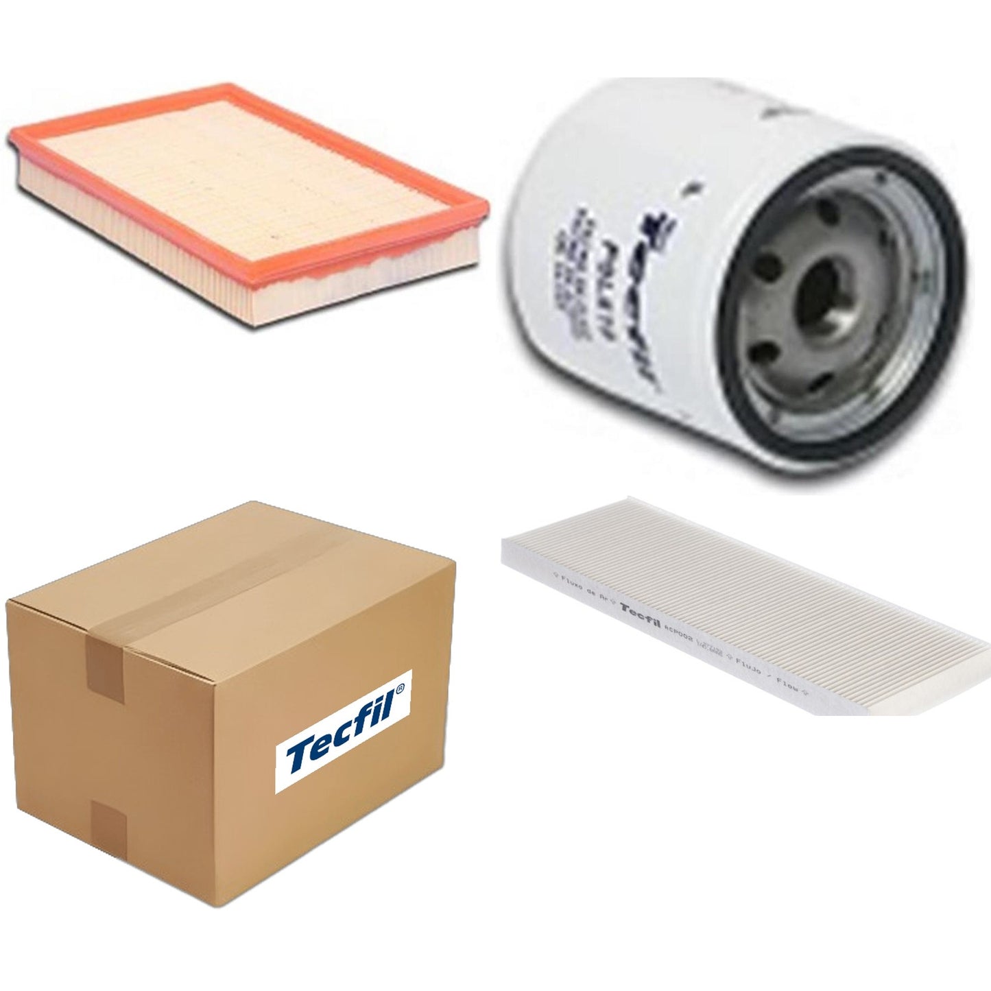 Kit Filtros de Ar do Motor, Óleo, Cabine e Combustível - Tecfil - ACP002 / ARL8836 / GI03/7 / PSL619 - (1)