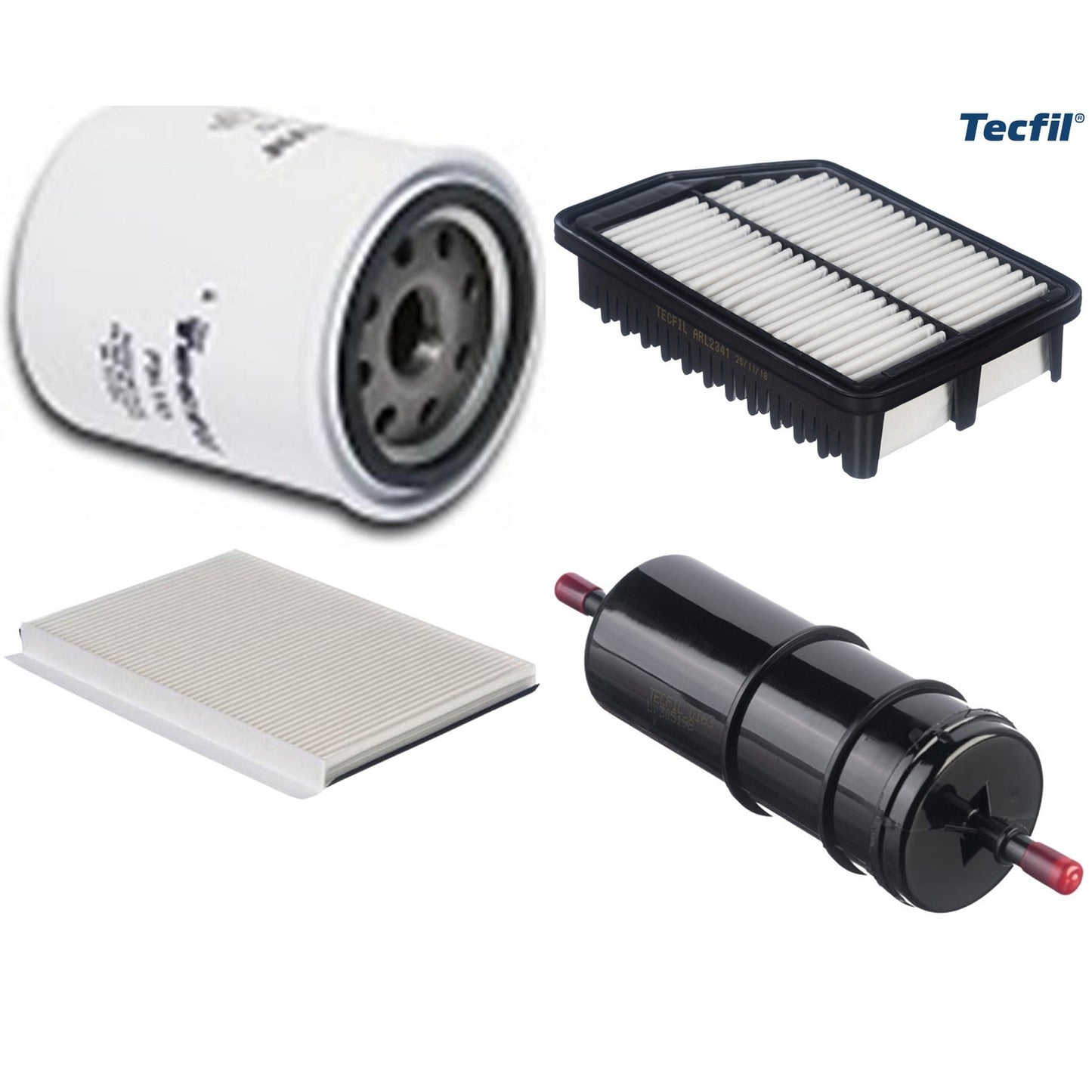 Kit Filtros de Ar do Motor, Óleo, Cabine e Combustível - Tecfil - ACP979 / ARL2341 / GI63 / PSL152 - (1)