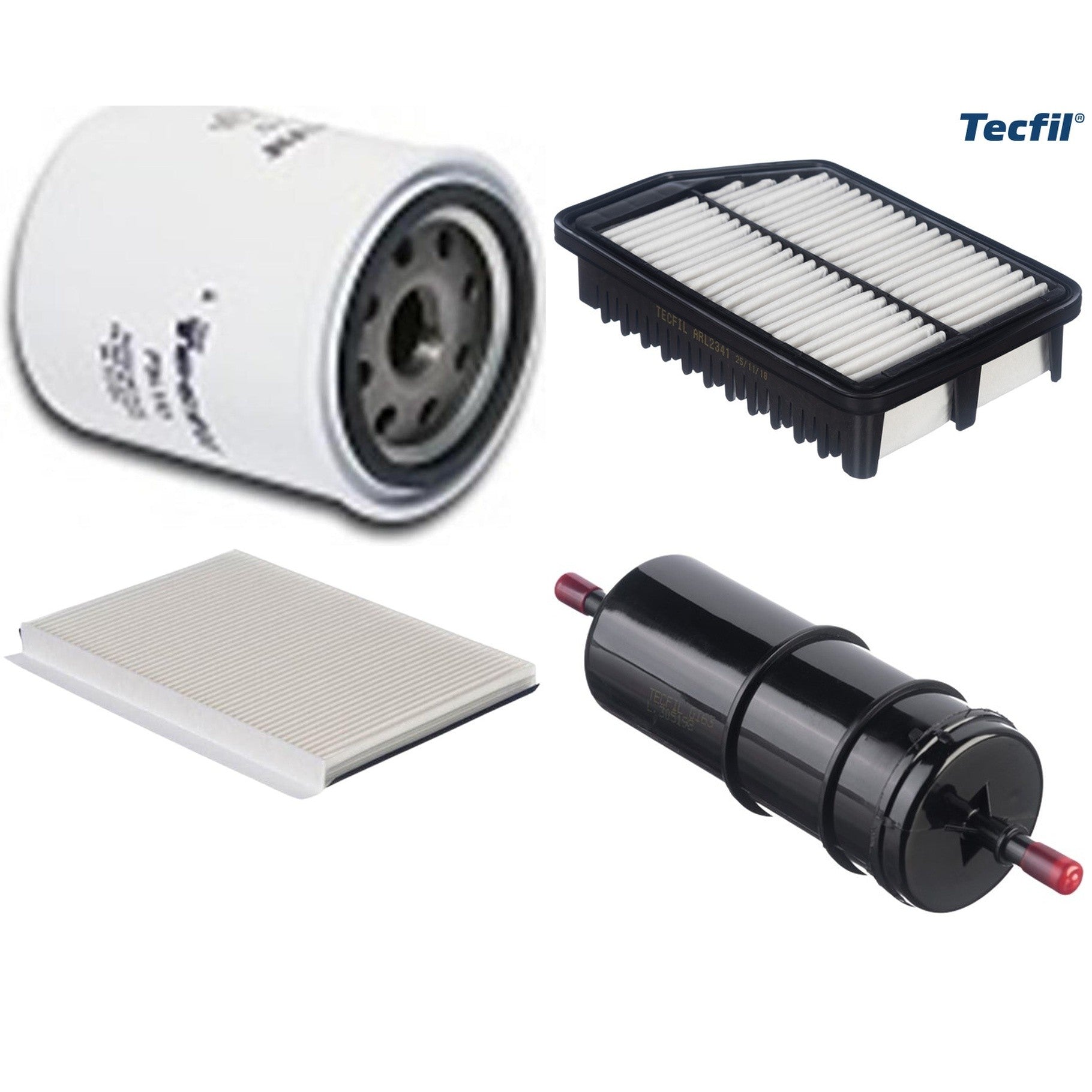 Kit Filtros de Ar do Motor, Óleo, Cabine e Combustível - Tecfil - ACP979 / ARL2341 / GI63 / PSL152 - (1)