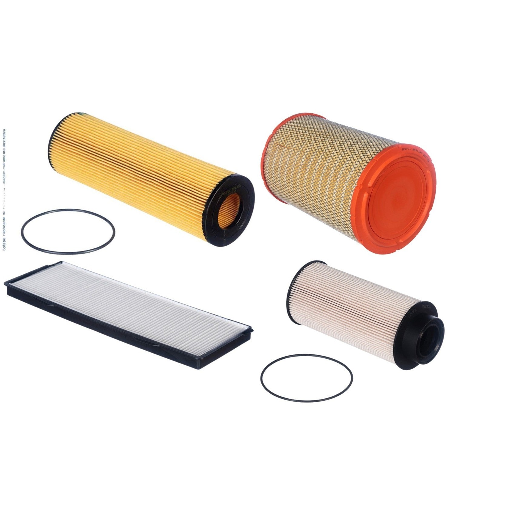 Kit Filtros de Ar do Motor, Óleo, Cabine e Combustível - Tecfil - ACP177 / ARS1187 / PEC3015 / PEL415 - (1)