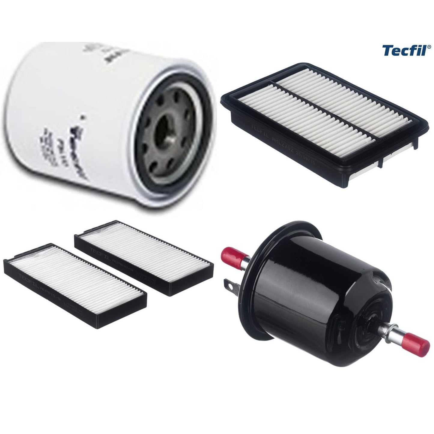 Kit Filtros de Ar do Motor, Óleo, Cabine e Combustível - Tecfil - ACP810/9 / ARL2702 / GI70 / PSL152 - (1)