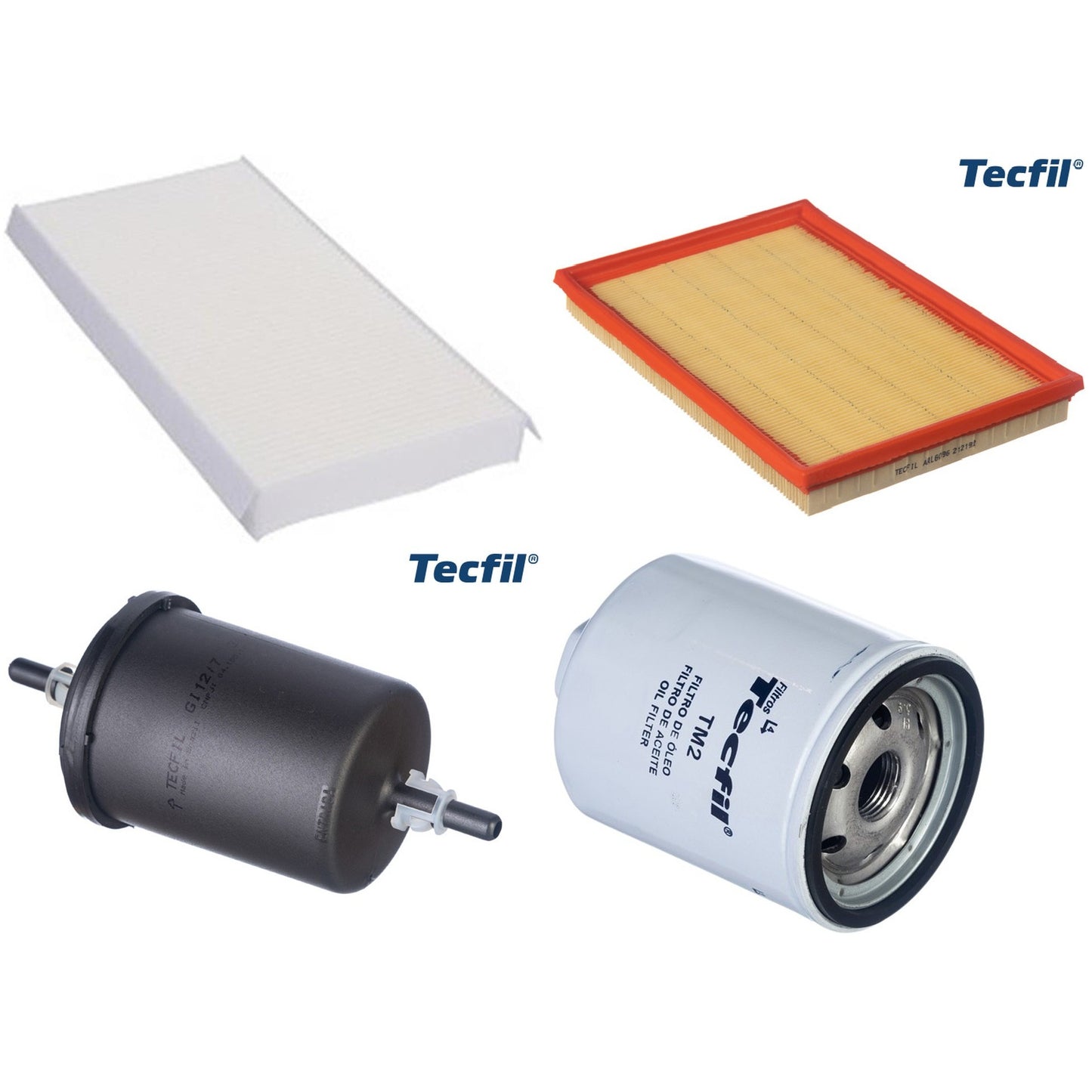 Kit Filtros de Ar do Motor, Óleo, Cabine e Combustível - Tecfil - ACP305 / ARL6096 / GI12/7 / PSL34MP-(TM2) - (1)