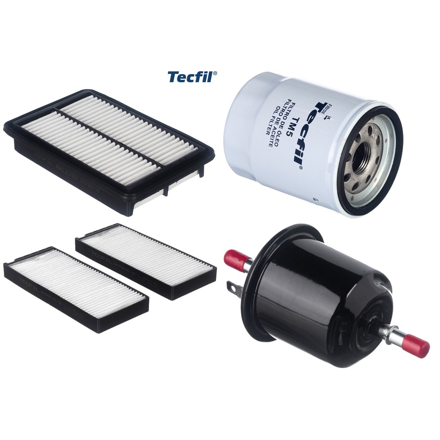 Kit Filtros de Ar do Motor, Óleo, Cabine e Combustível - Tecfil - ACP810/9 / ARL2702 / GI70 / PSL55M-(TM5) - (1)