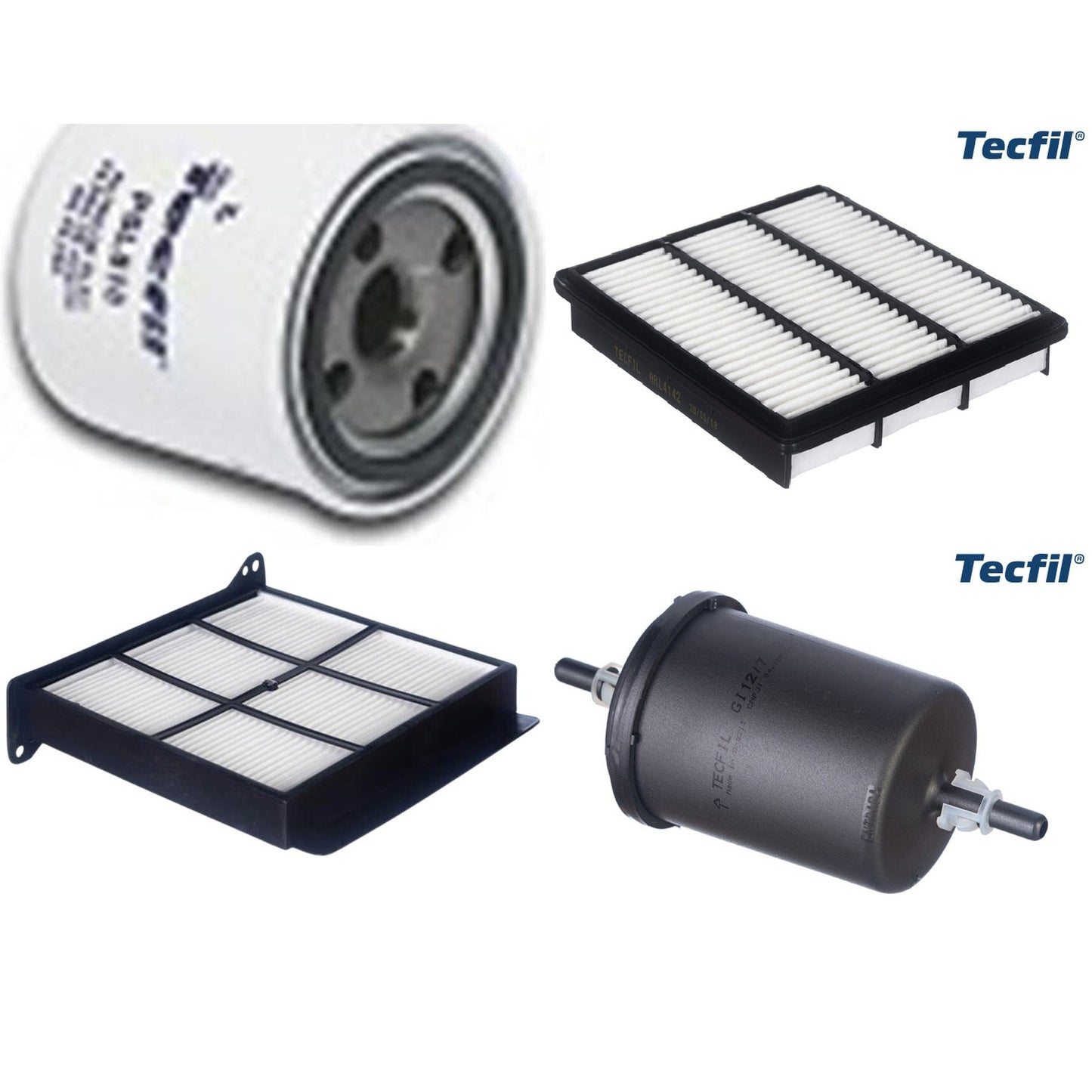 Kit Filtros de Ar do Motor, Óleo, Cabine e Combustível - Tecfil - ACP483 / ARL4142 / GI12/7 / PSL818 - (1)