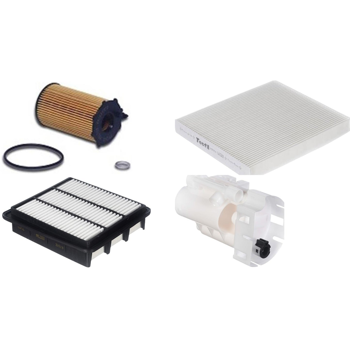 Kit Filtro de Ar, Combustível, Óleo e Ar Condicionado - Tecfil - ACP974 / ARL2333 / FBT2363 / PEL722 - (1)
