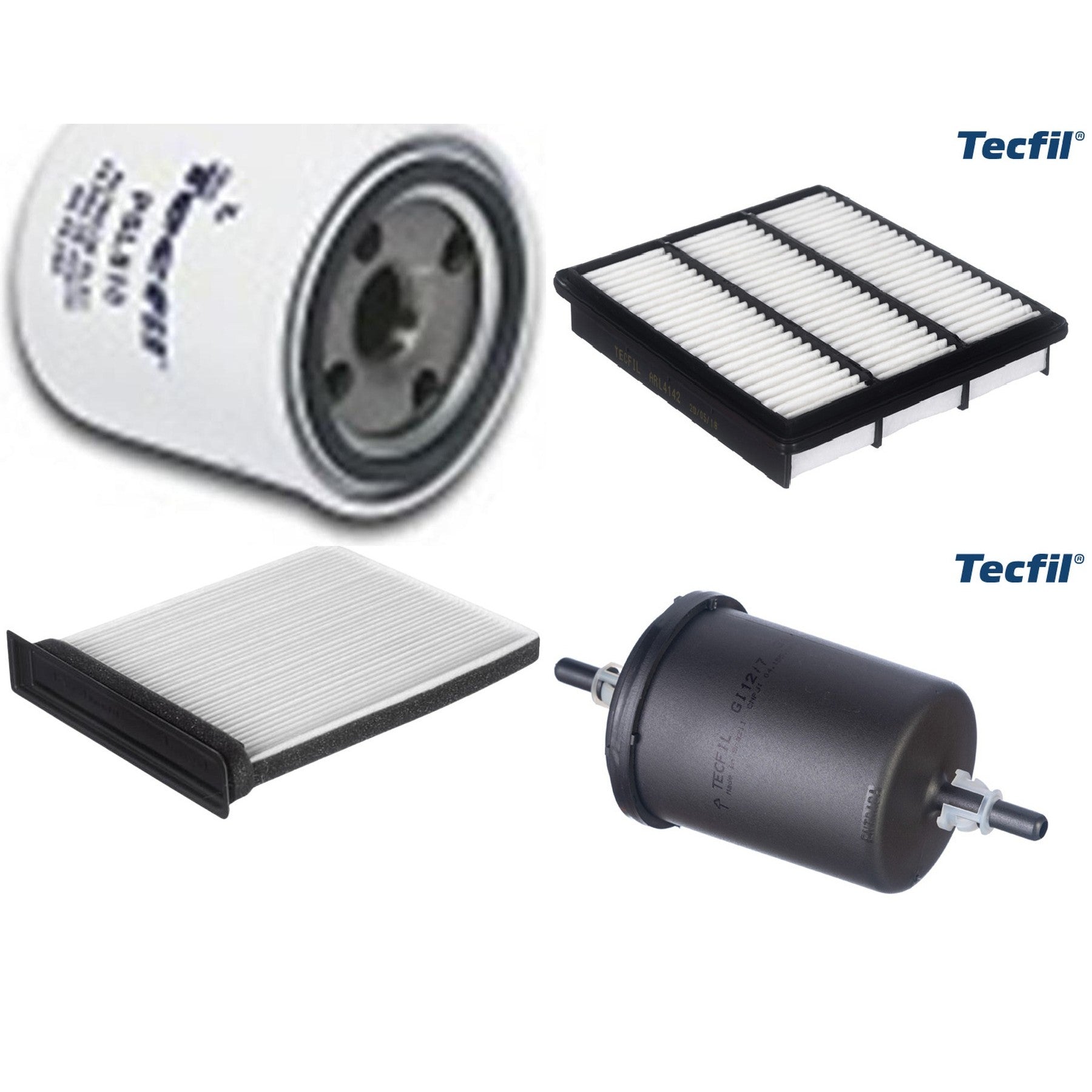 Kit Filtros de Ar do Motor, Óleo, Cabine e Combustível - Tecfil - ACP482 / ARL4142 / GI12/7 / PSL818 - (1)