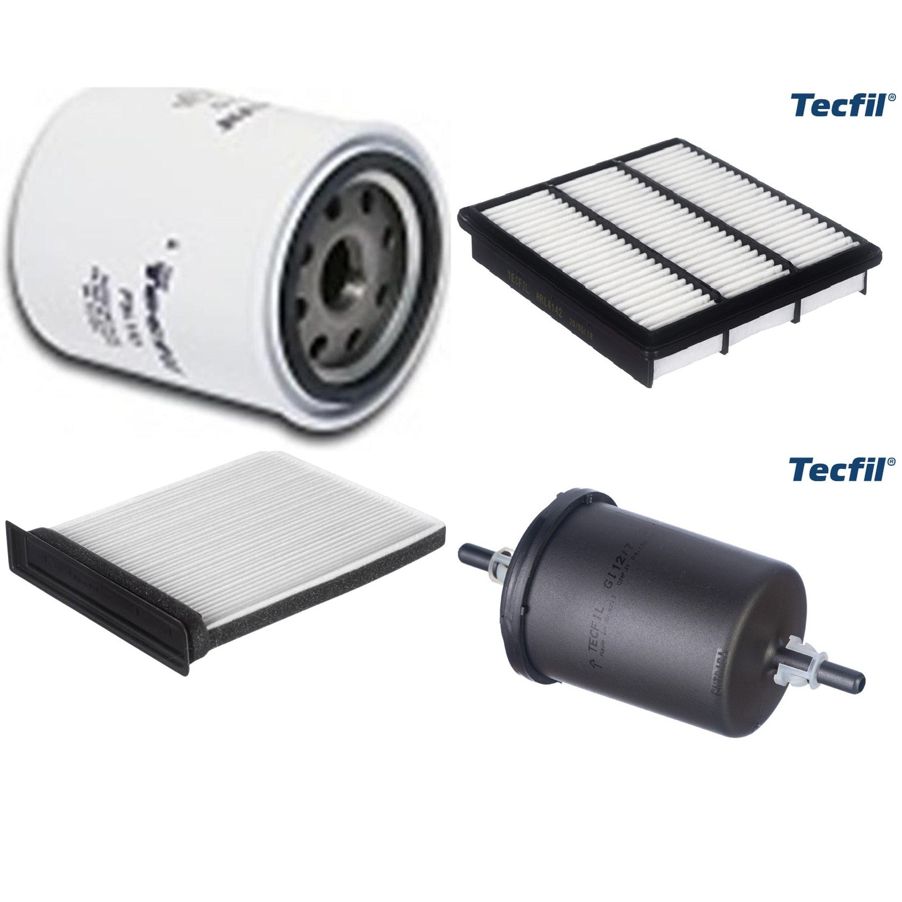 Kit Filtros de Ar do Motor, Óleo, Cabine e Combustível - Tecfil - ACP482 / ARL4142 / GI12/7 / PSL152 - (1)