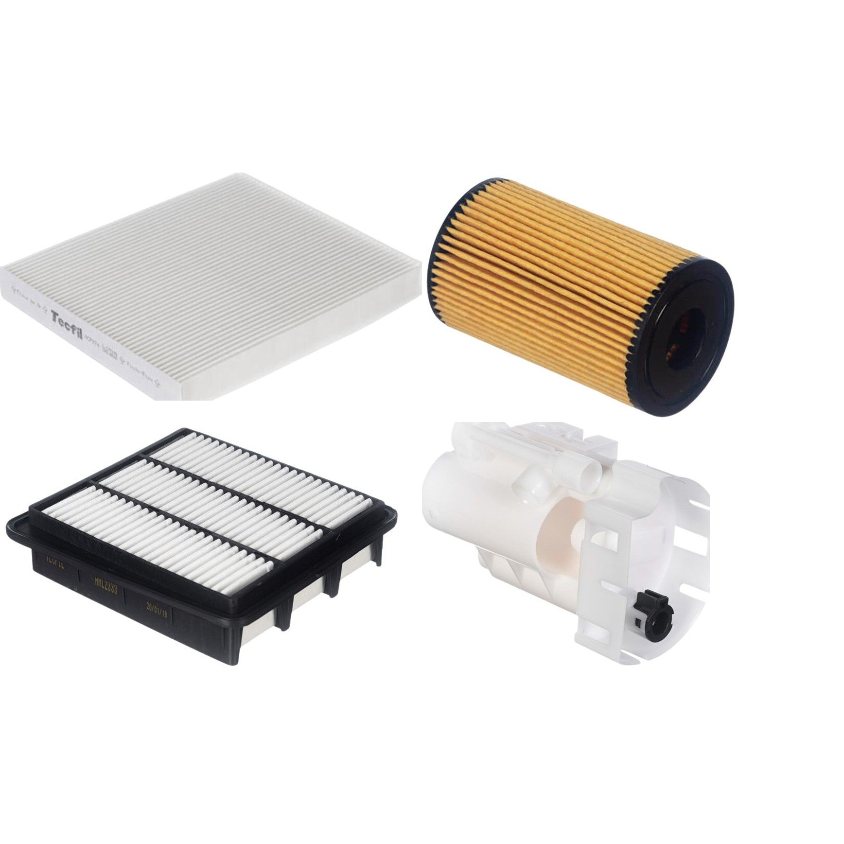 Kit Filtro de Ar, Combustível, Óleo e Ar Condicionado - Tecfil - ACP974 / ARL2333 / FBT2363 / PEL115 - (1)