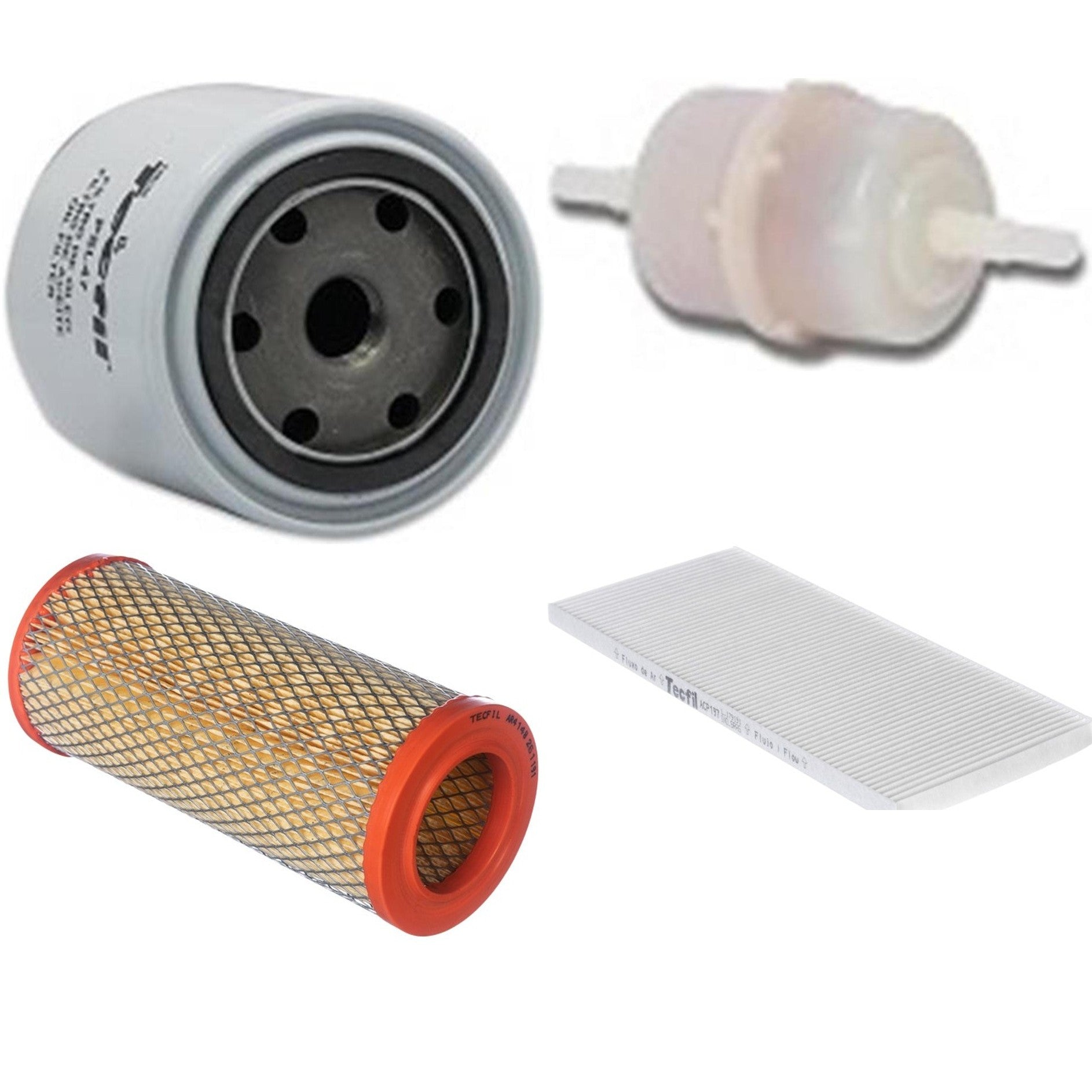 Kit Filtros de Ar do Motor, Óleo, Cabine e Combustível - Tecfil - ACP197 / AR4148 / GU86 / PSL47 - (1)