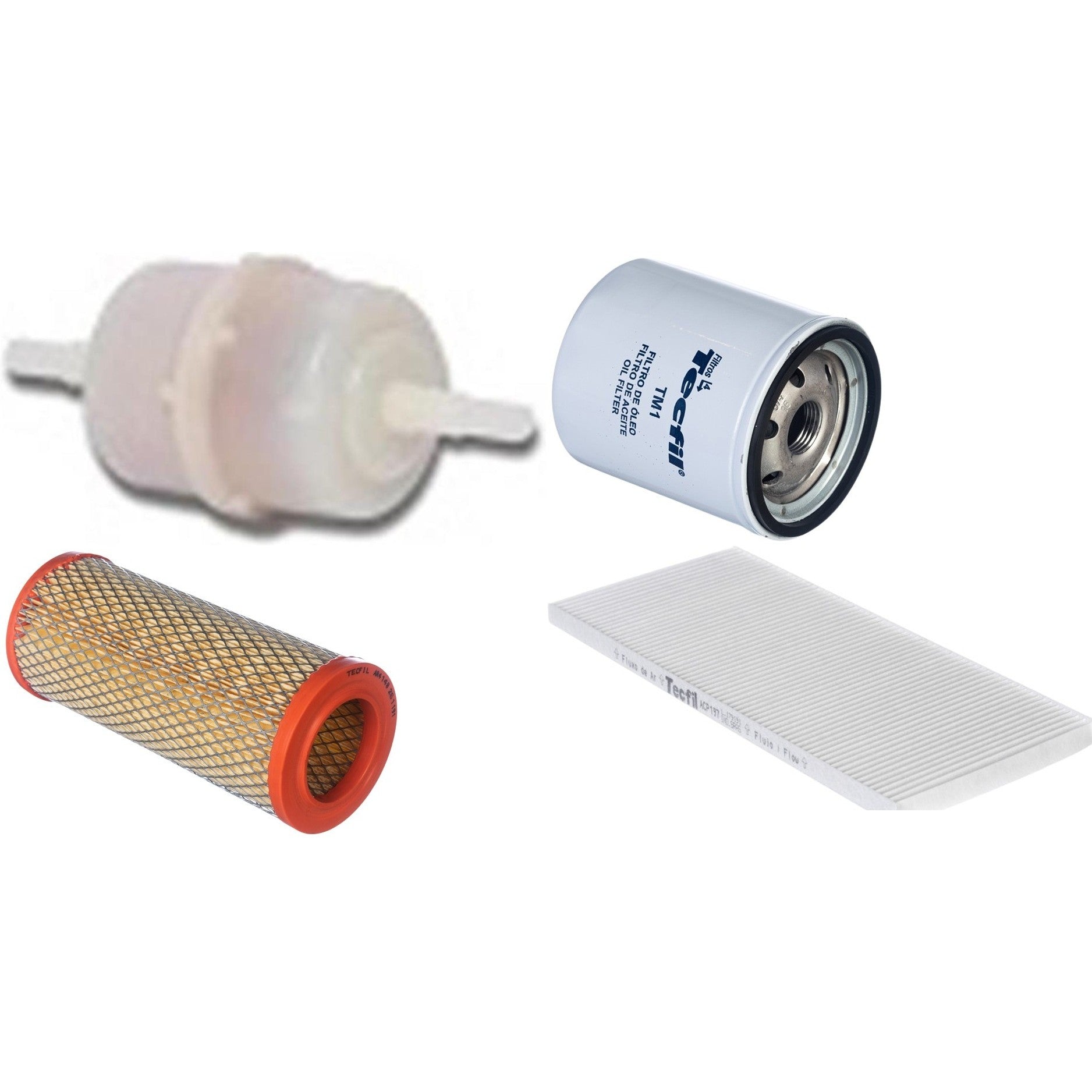 Kit Filtros de Ar do Motor, Óleo, Cabine e Combustível - Tecfil - ACP197 / AR4148 / GU86 / PSL34M-(TM1) - (1)