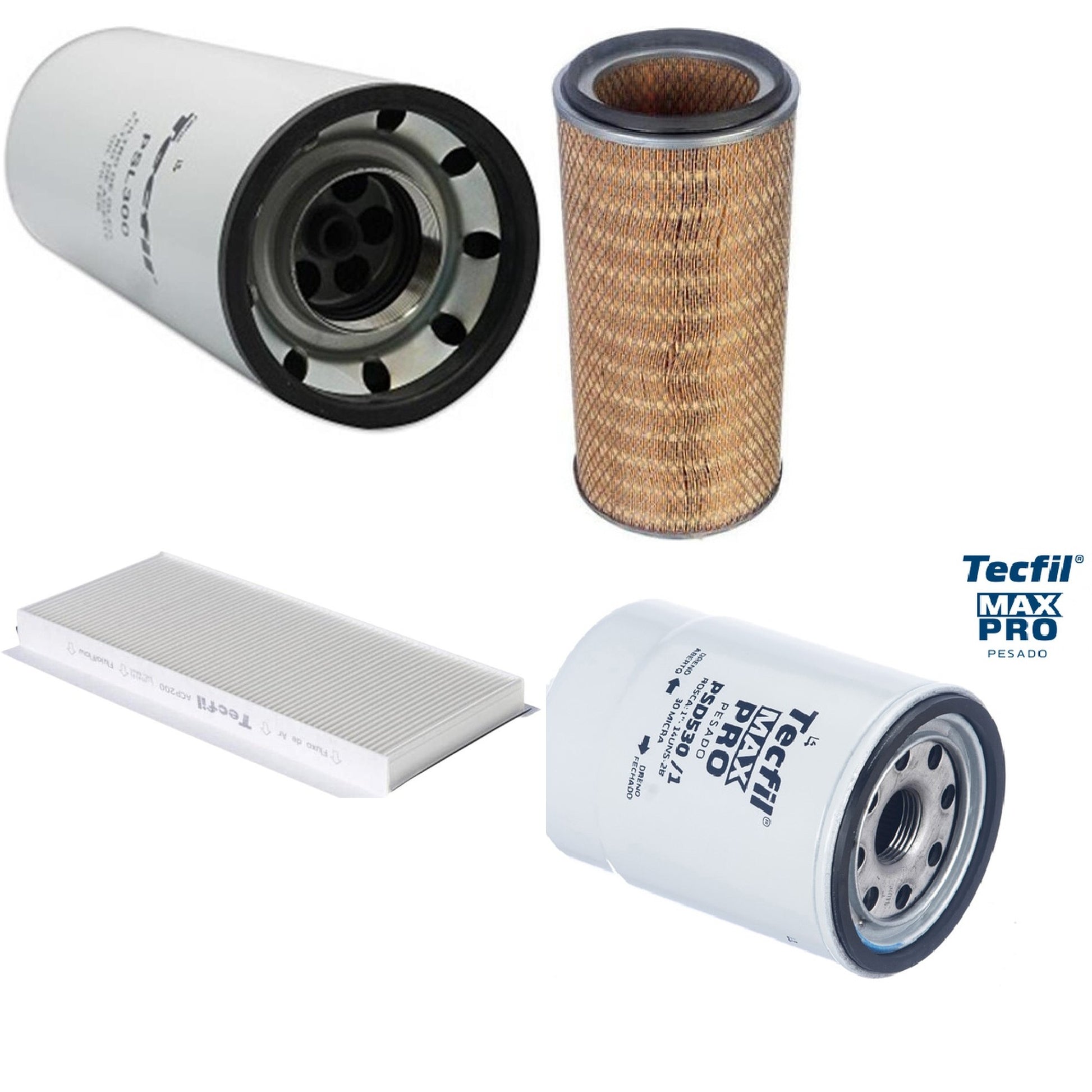 Kit Filtros de Ar do Motor, Óleo, Cabine e Combustível - Tecfil - ACP200 / AP5460 / PSD530/1 / PSL300 - (1)